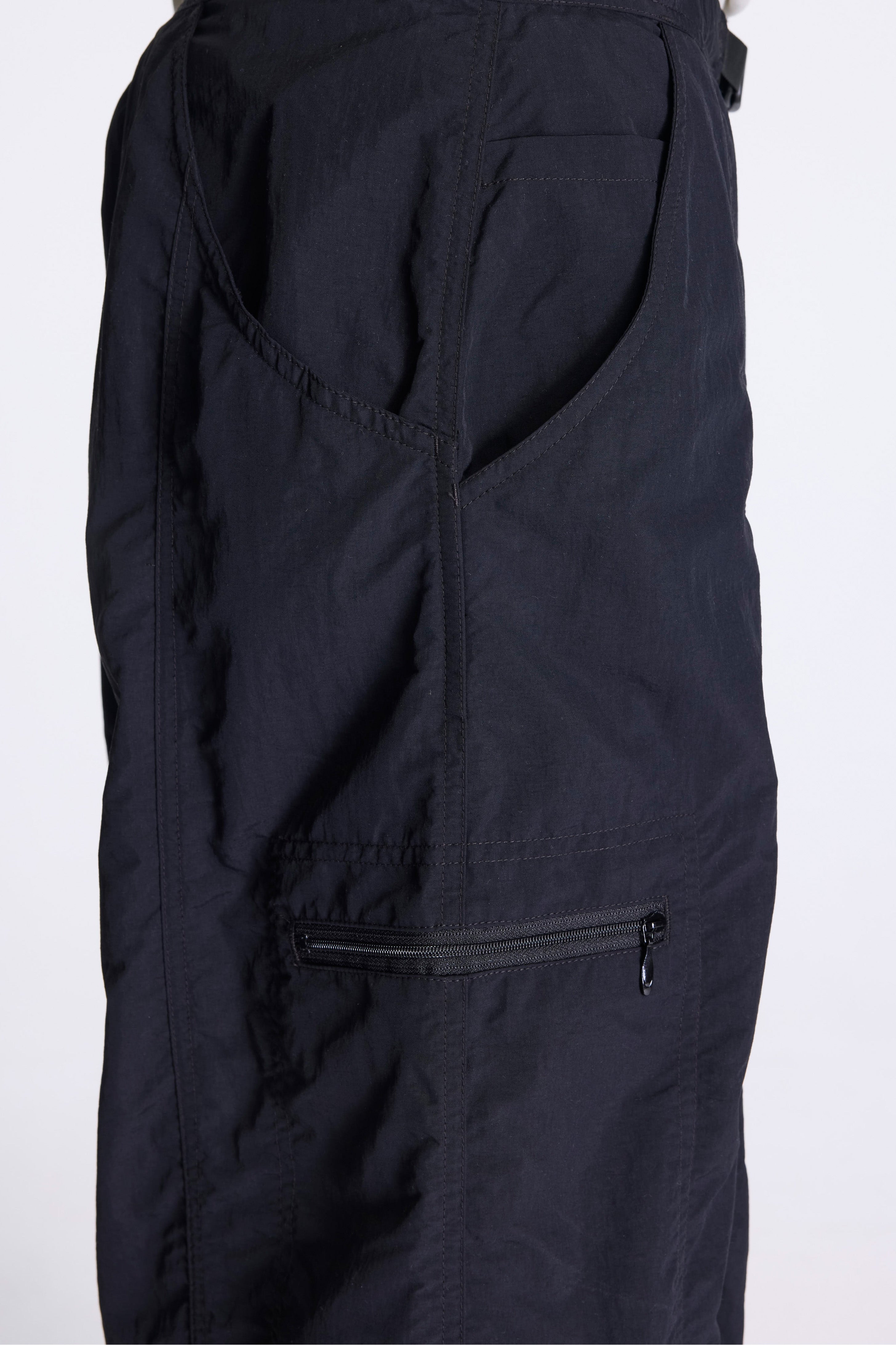 Nylon Balloon Pant Black