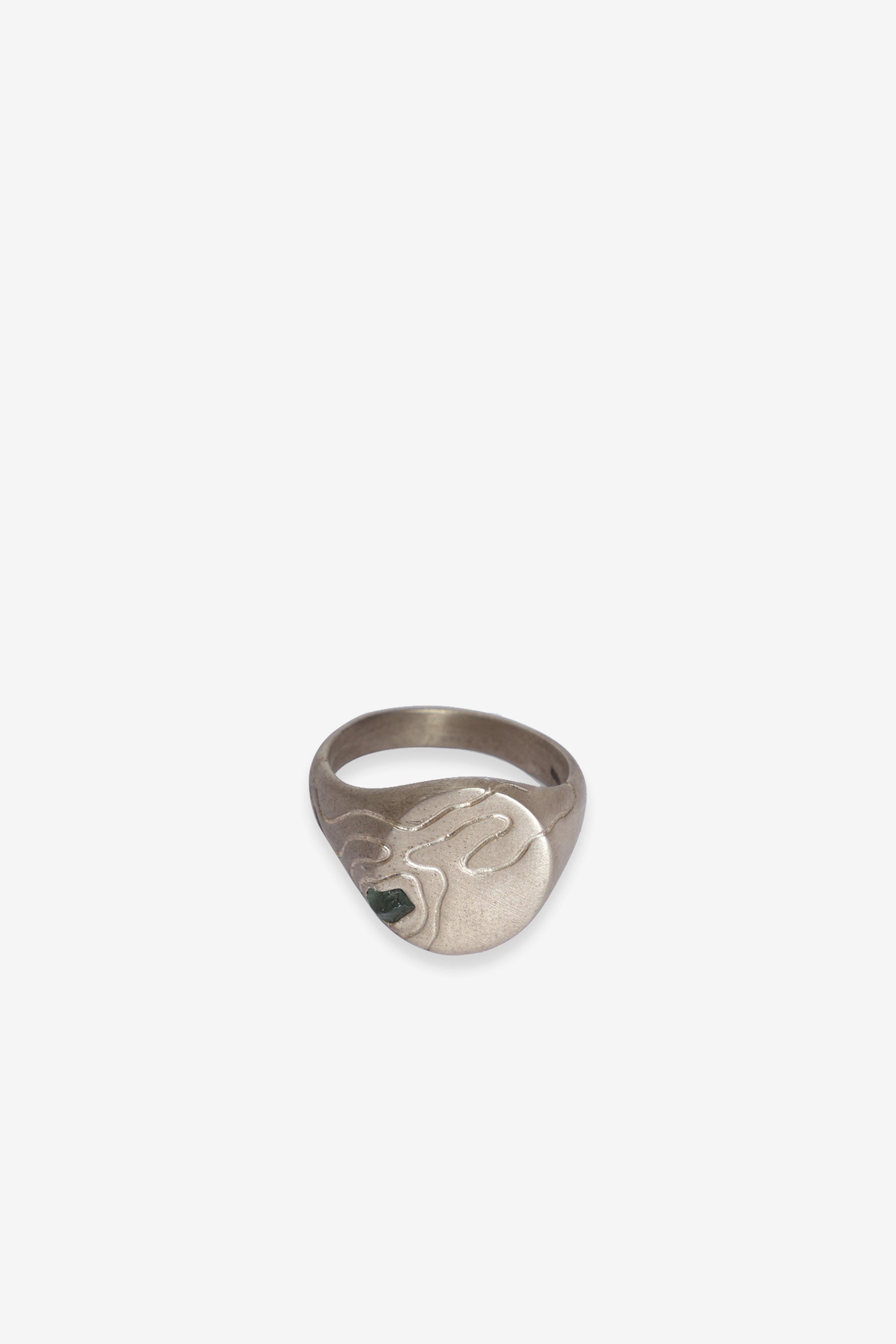 Fallen Rock Ring Silver