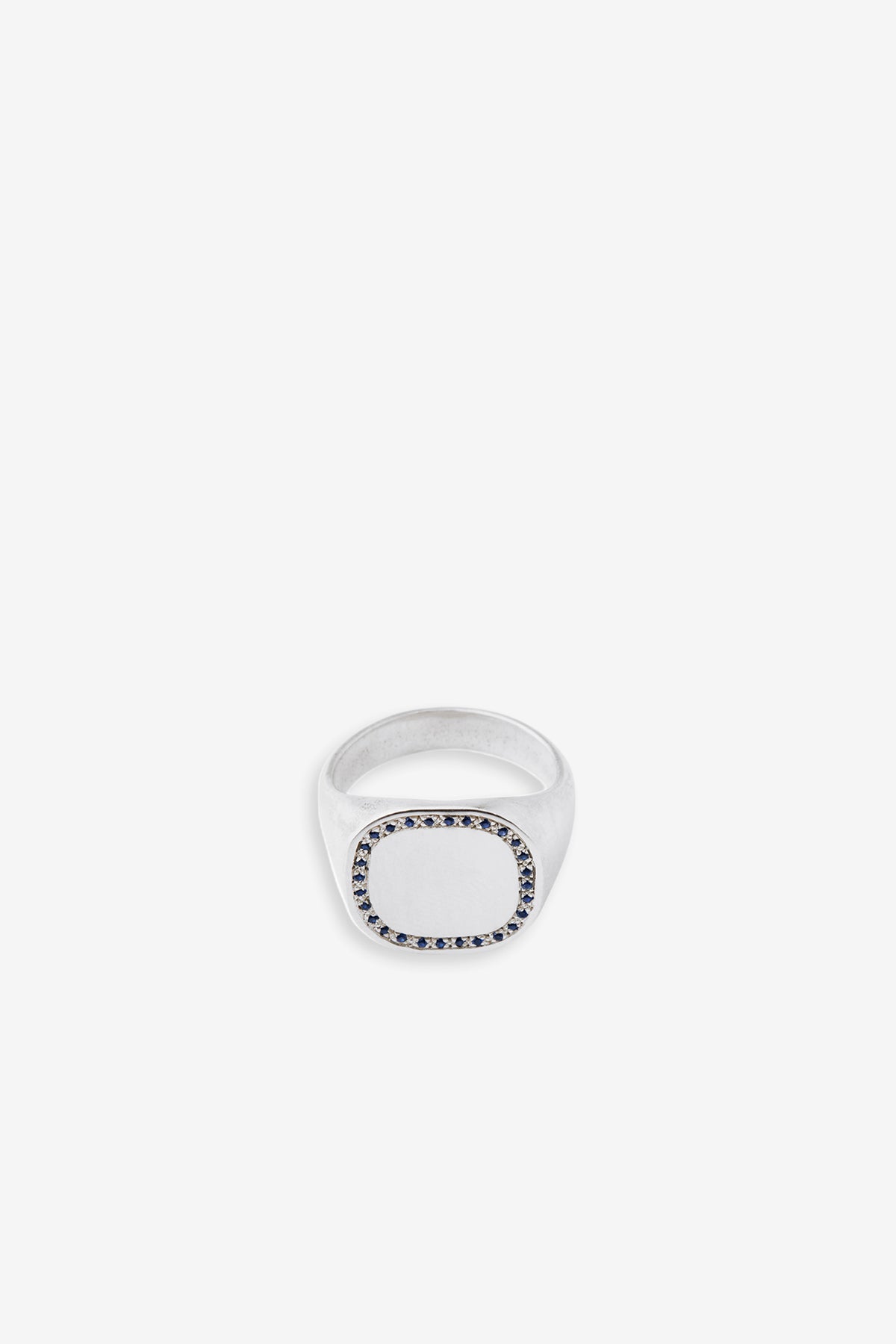 Sapphire Pave Signet Silver 925 Silver / Blue Sapphires