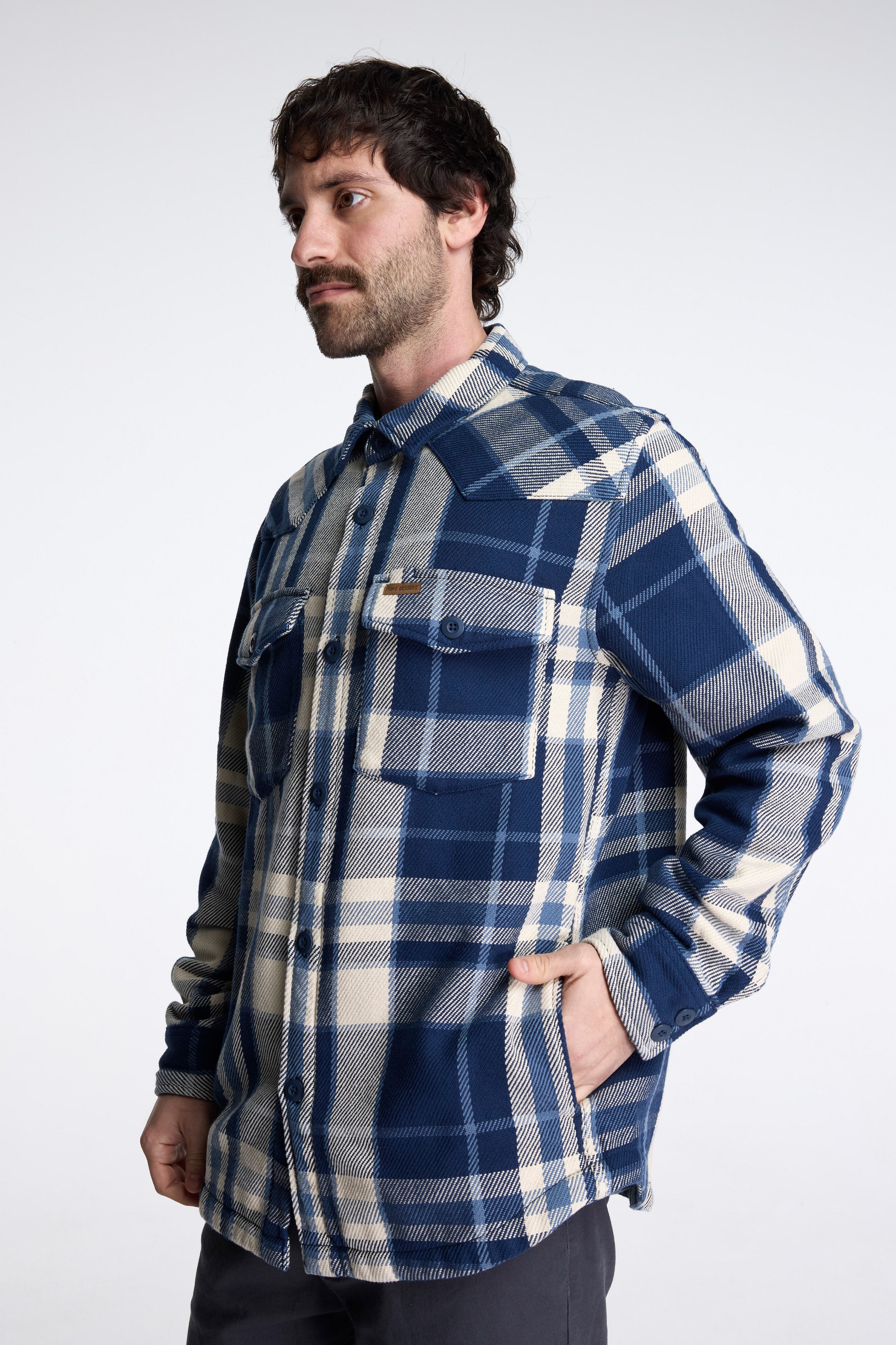 Onlooker Twill Shirt Jacket Mens Midnight Multi