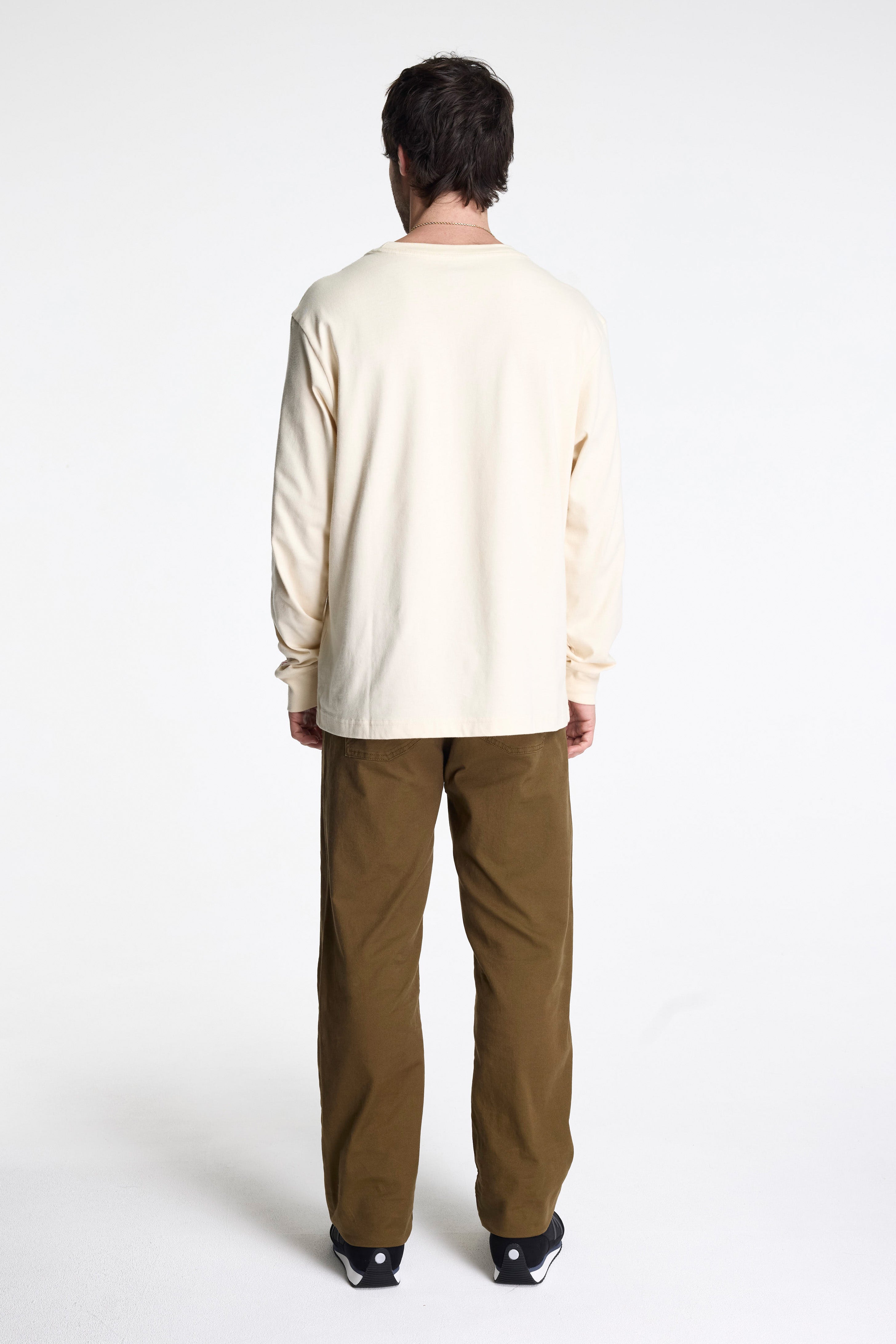 Outlook Tee L/S Mens Bone White