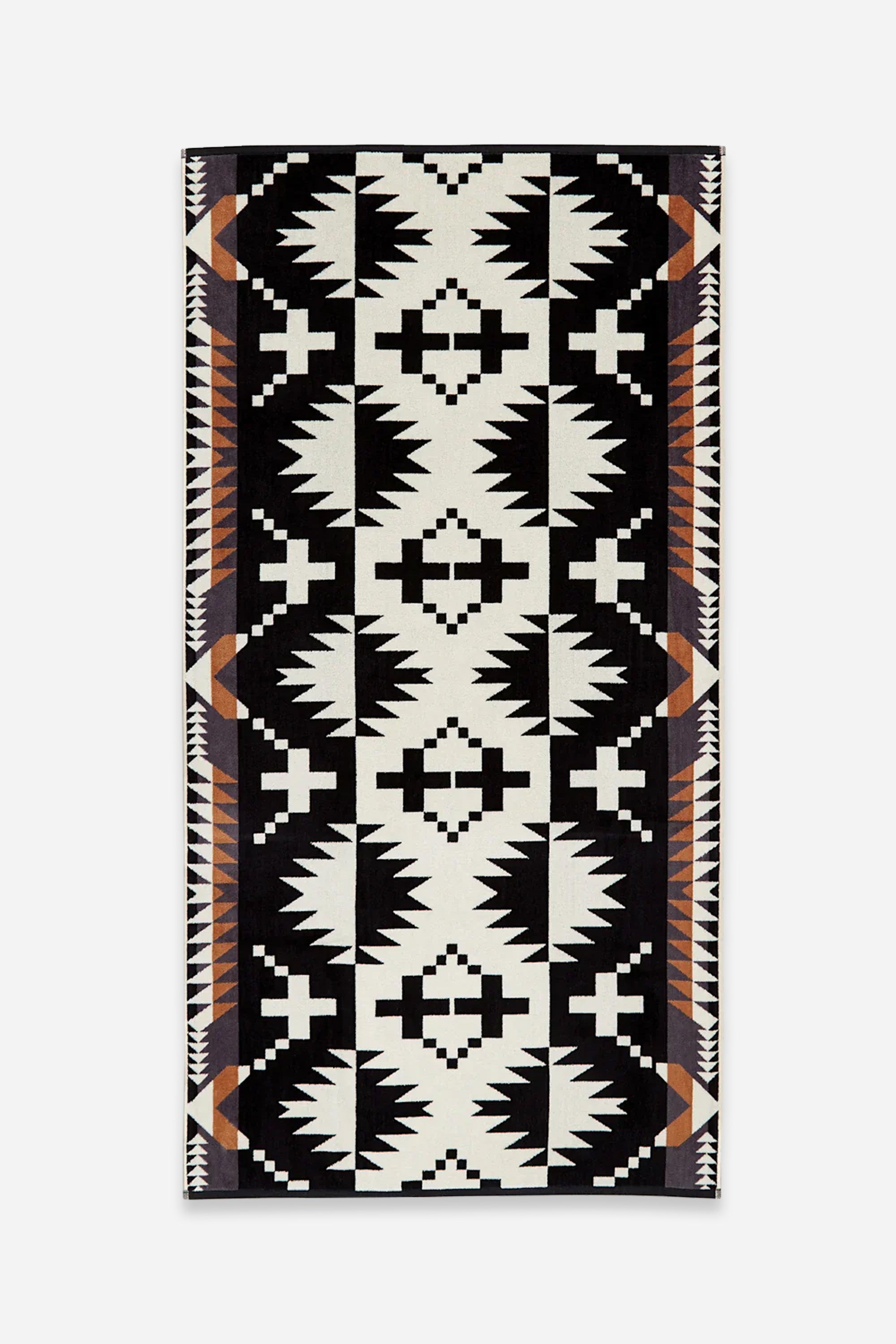 Jacquard Towel Collection Spider Rock Black / White