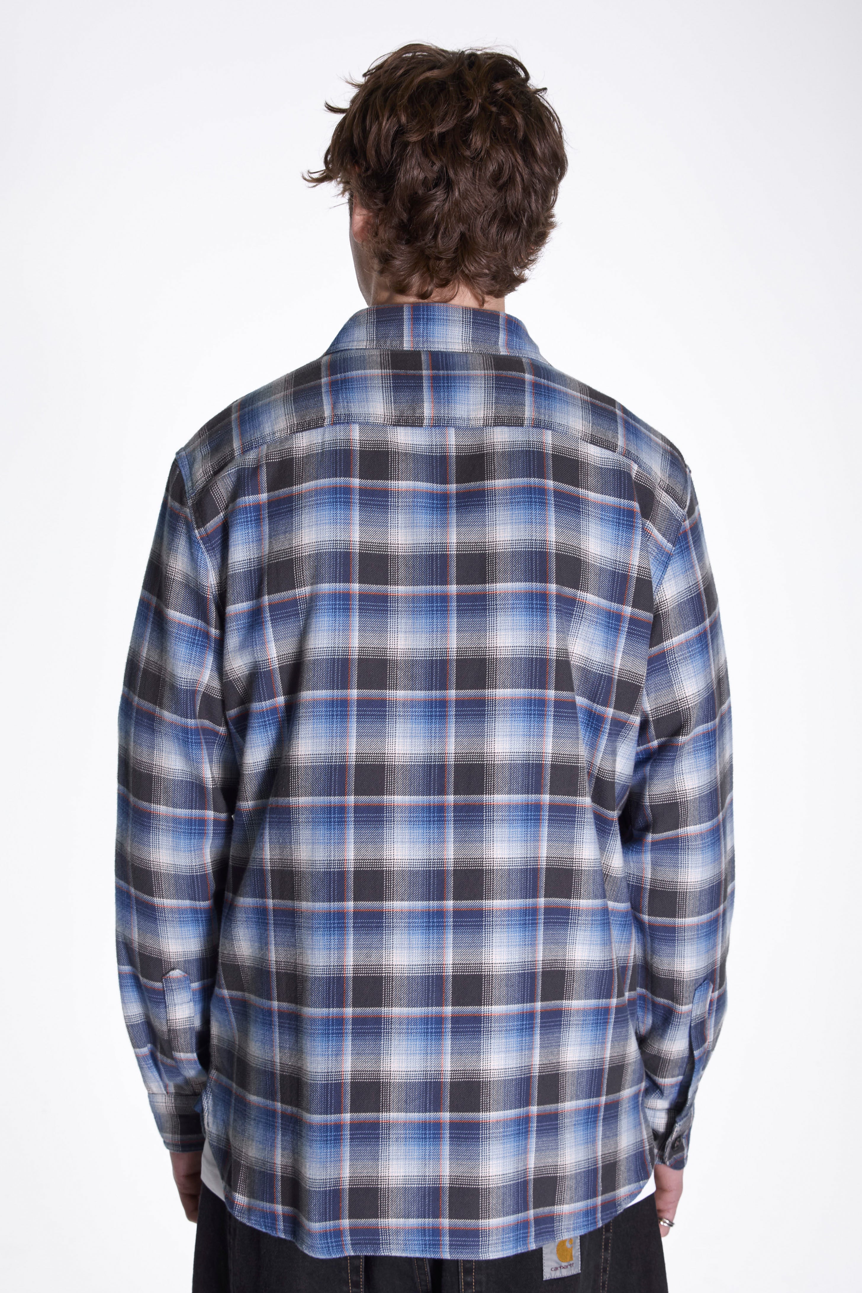 Burnside Shirt Charcoal/Blue Plaid
