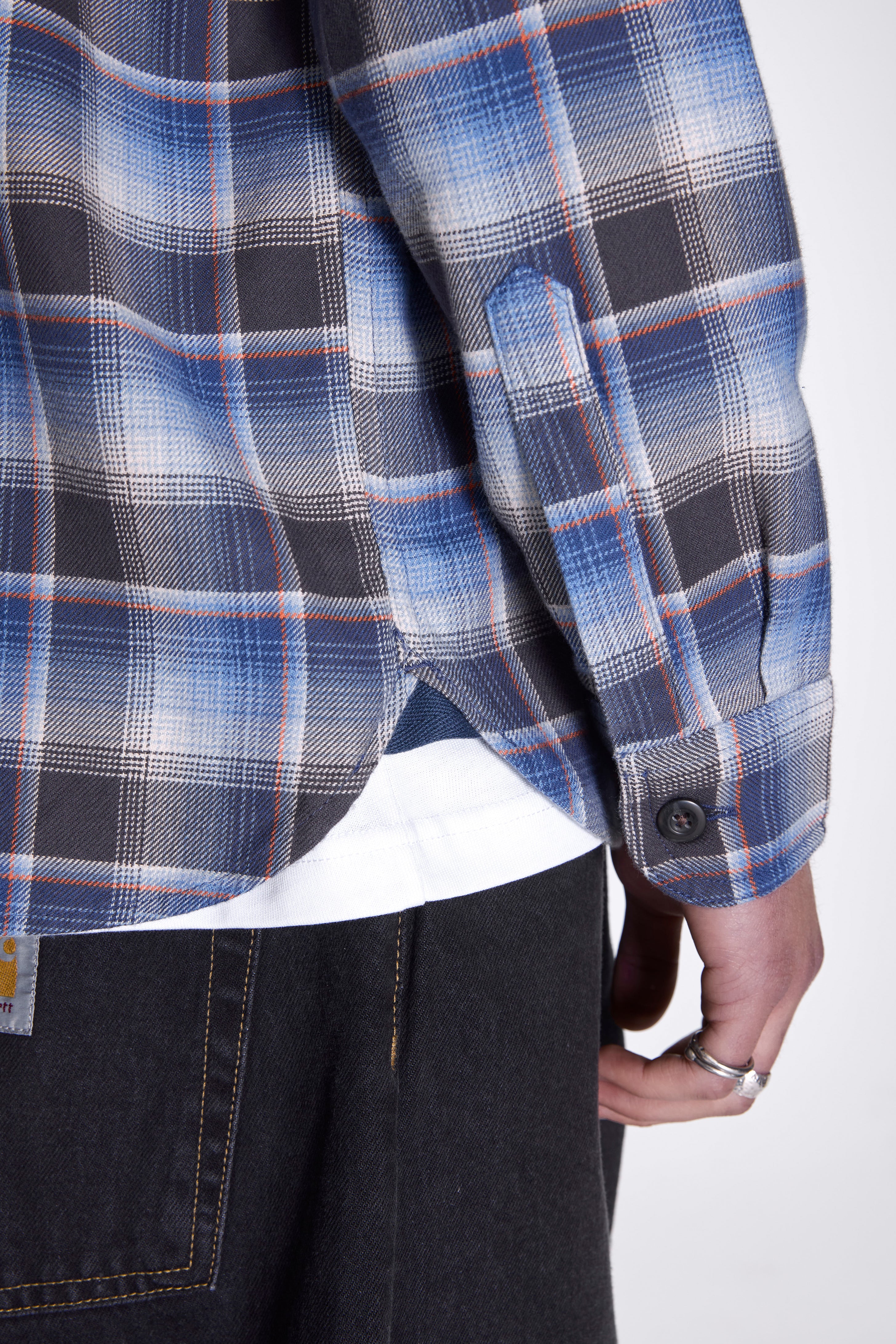 Burnside Shirt Charcoal/Blue Plaid