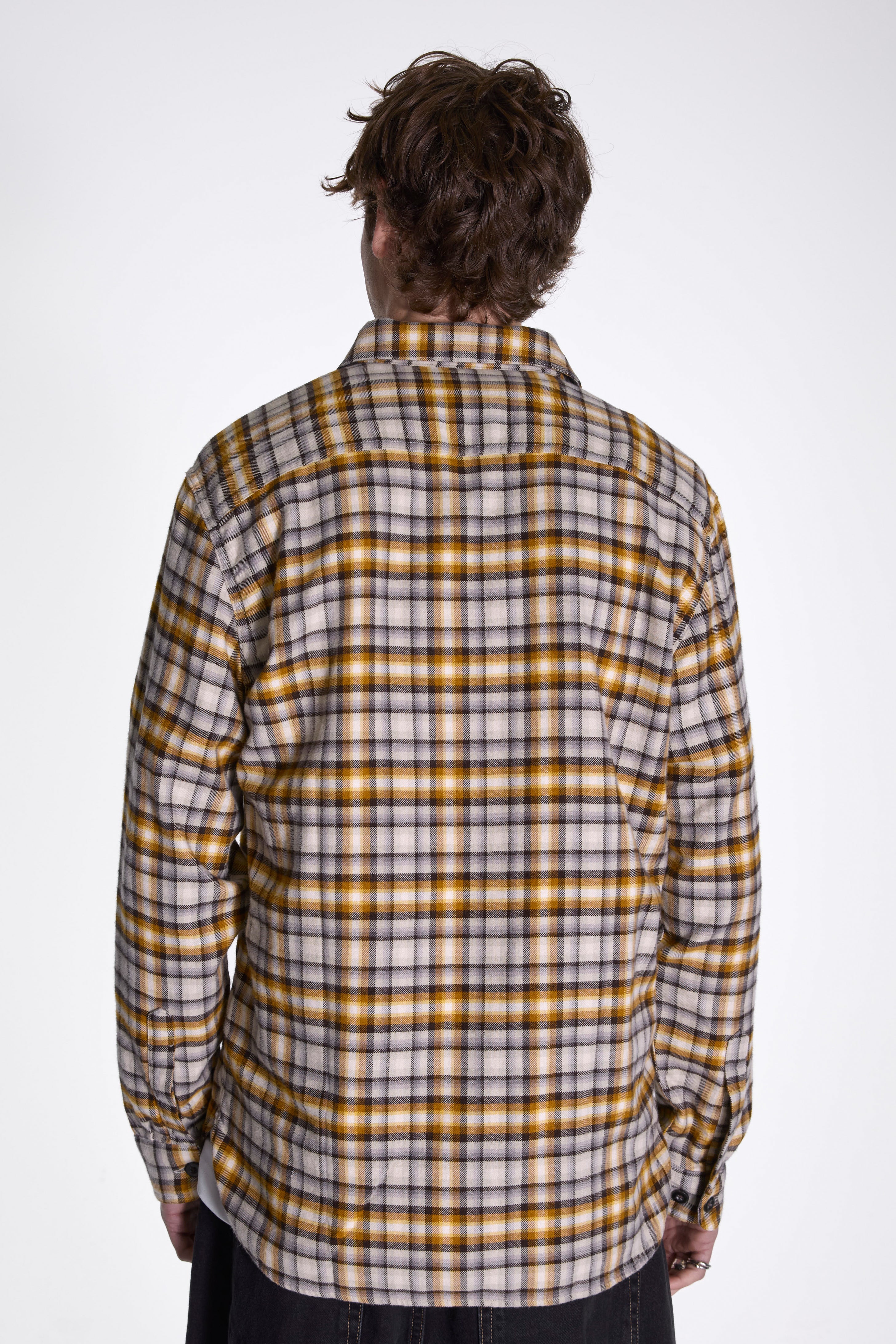 Burnside Shirt Grey/Gold Plaid