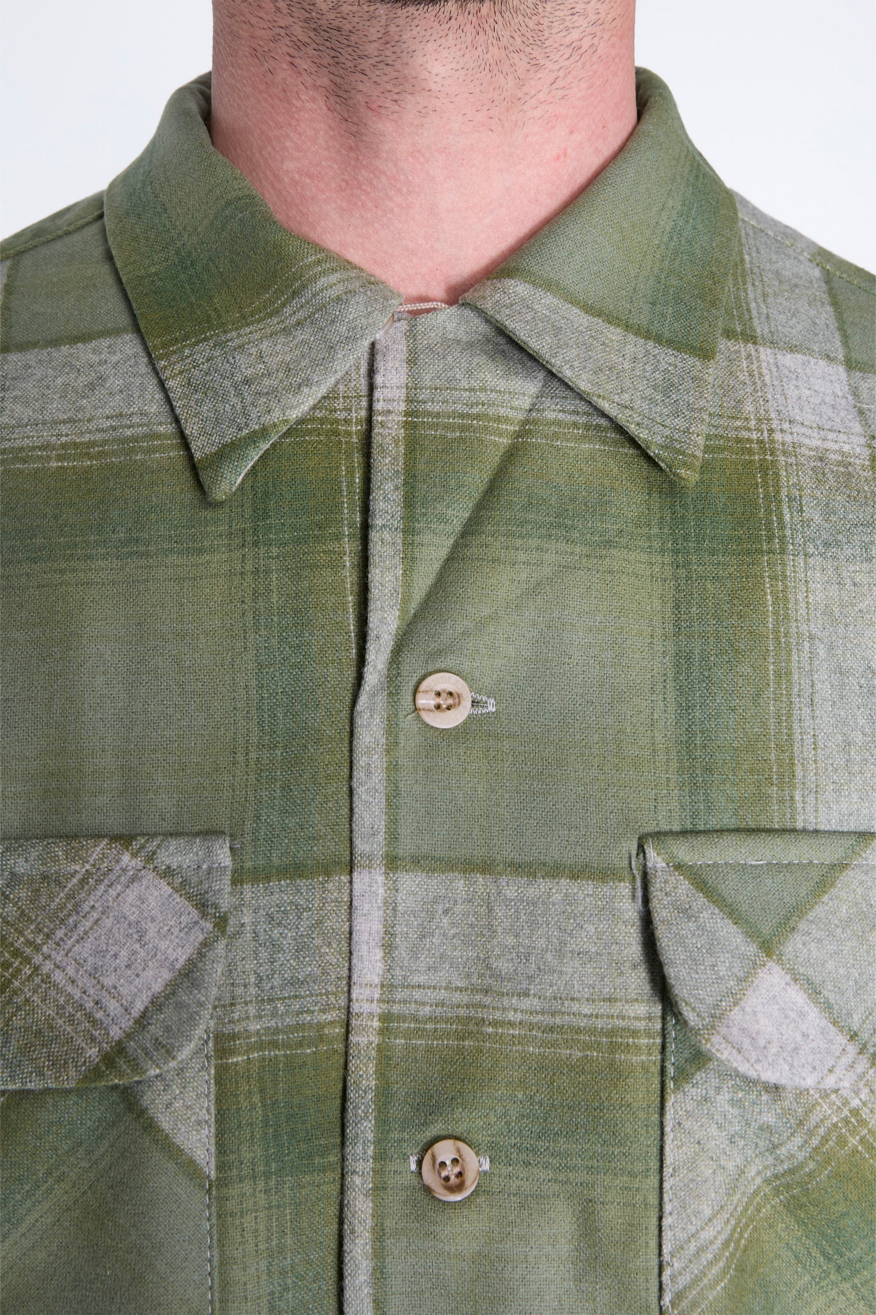 Board Shirt Olive/Grey Mix Ombre