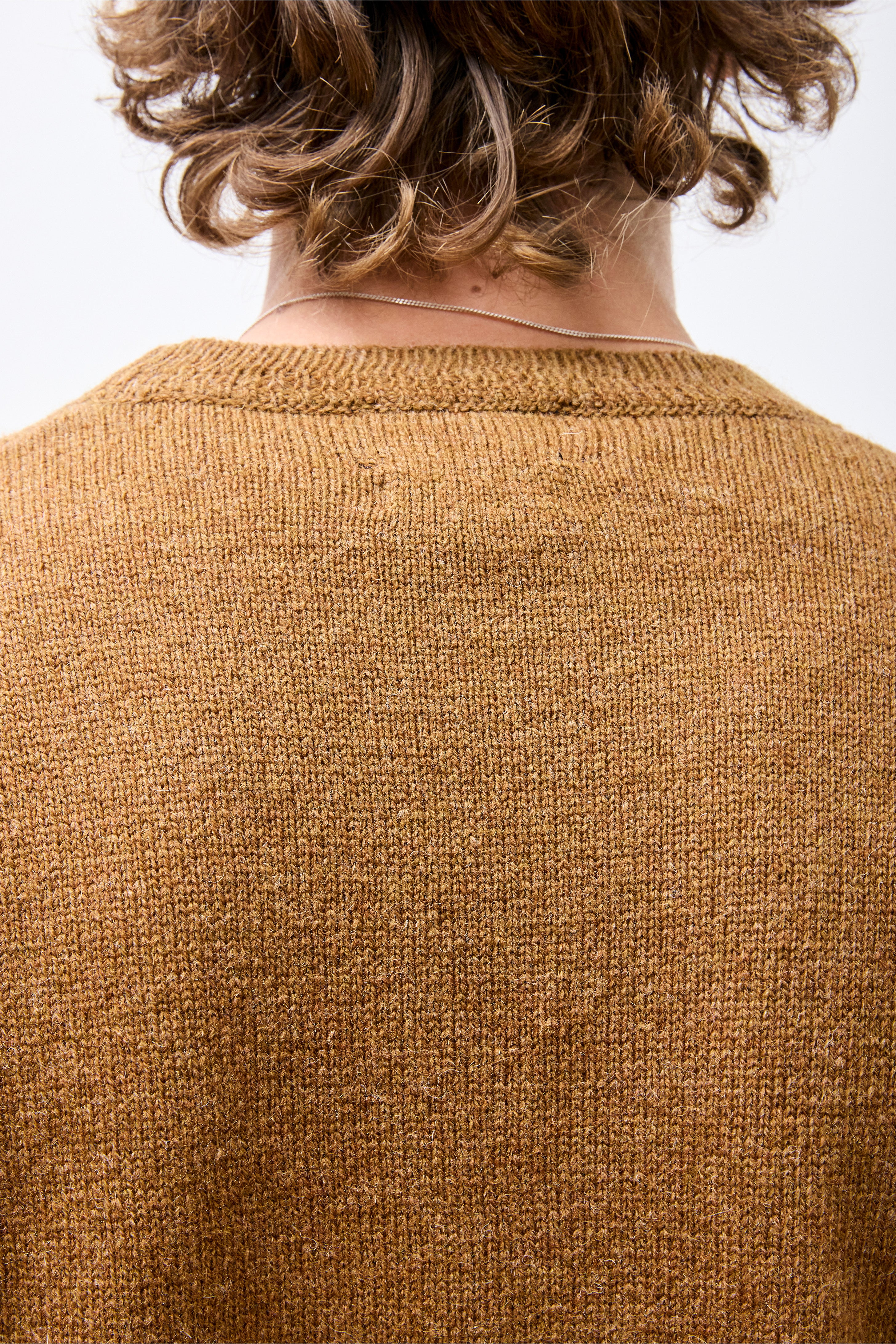 Shetland Wool Crew Carmel Heather