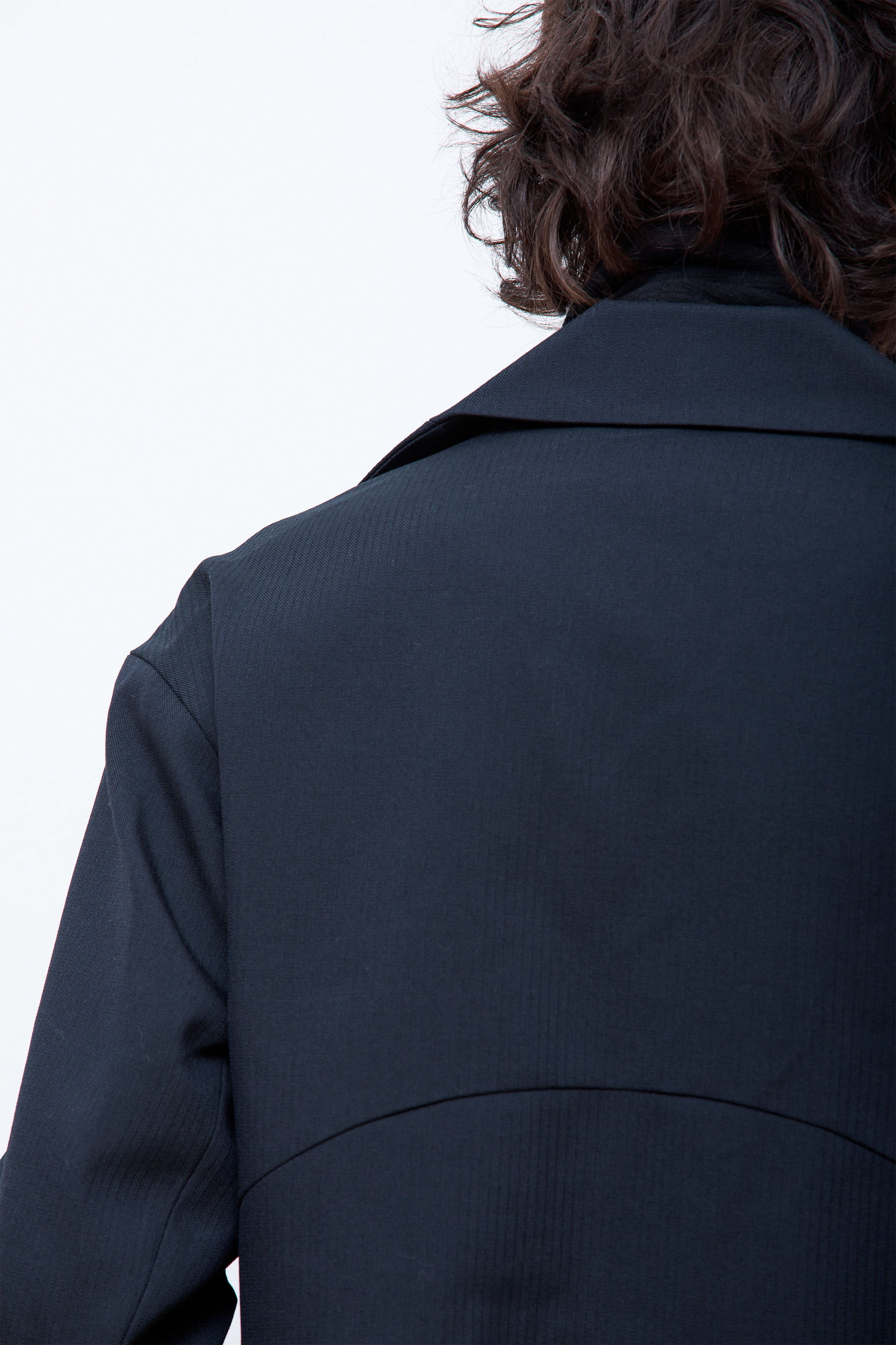 Resonance Pleat Coat Dark Navy