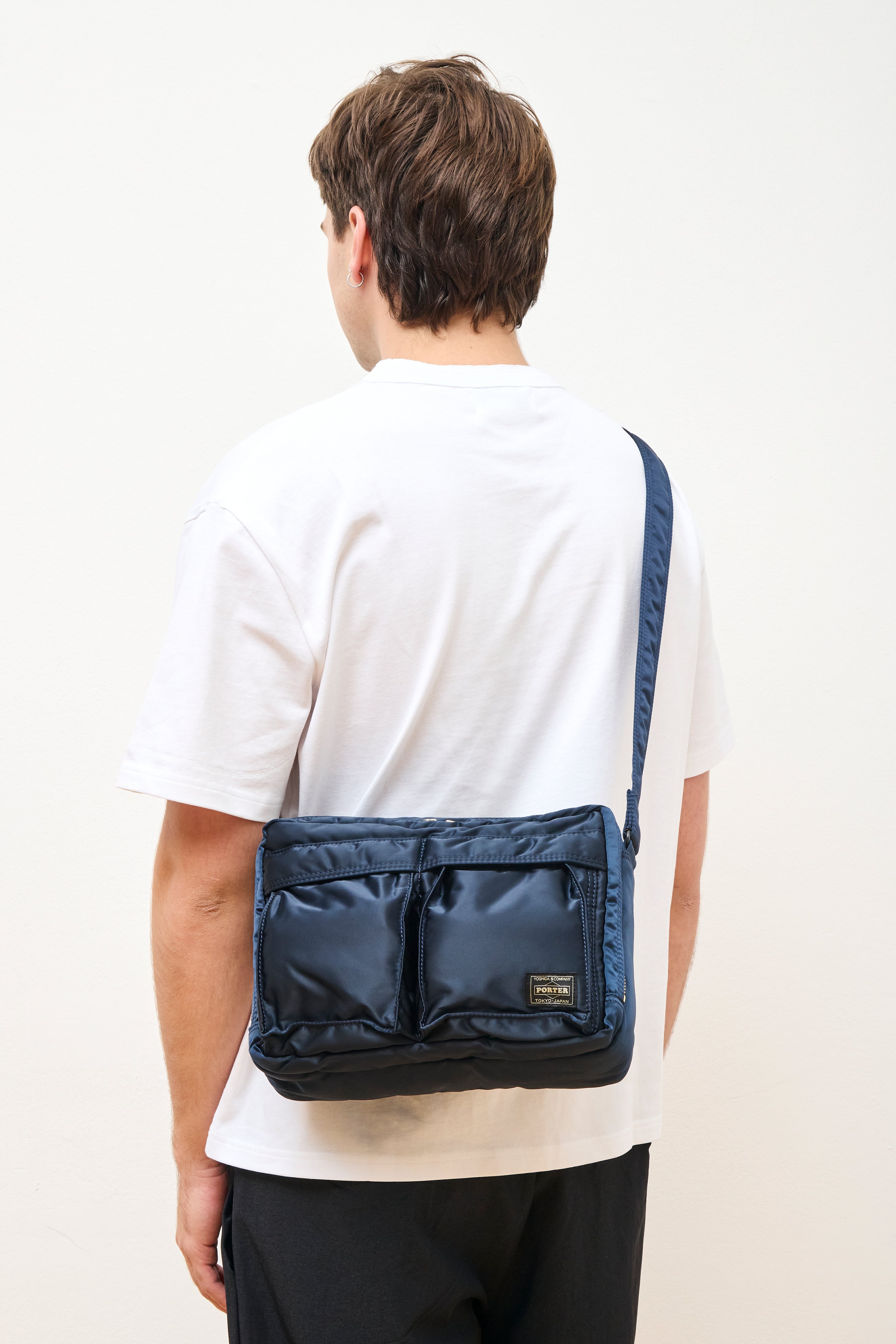 Tanker Sling Bag W Zip (L) Navy