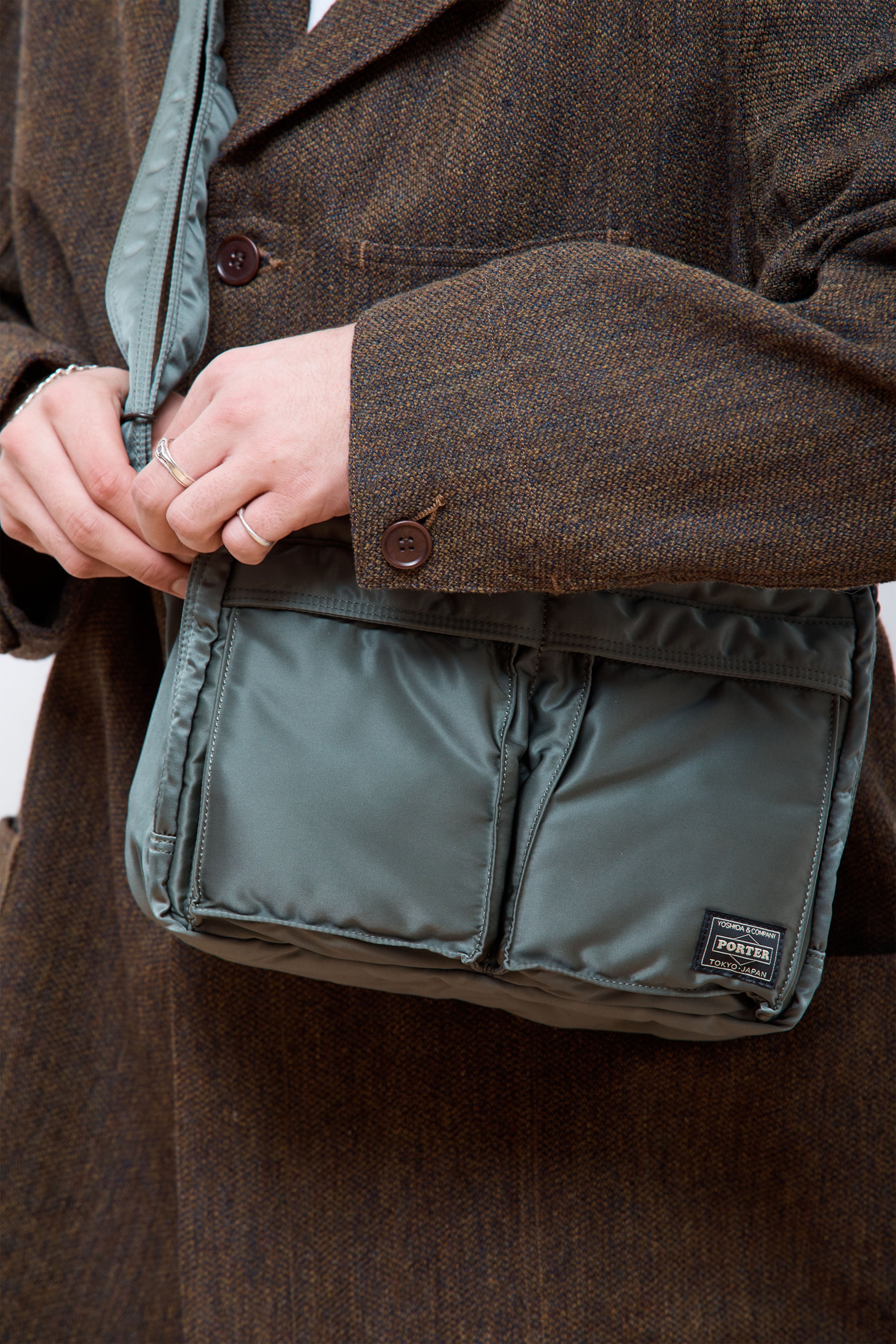 Tanker Sling Bag W Zip (L) Sage Green