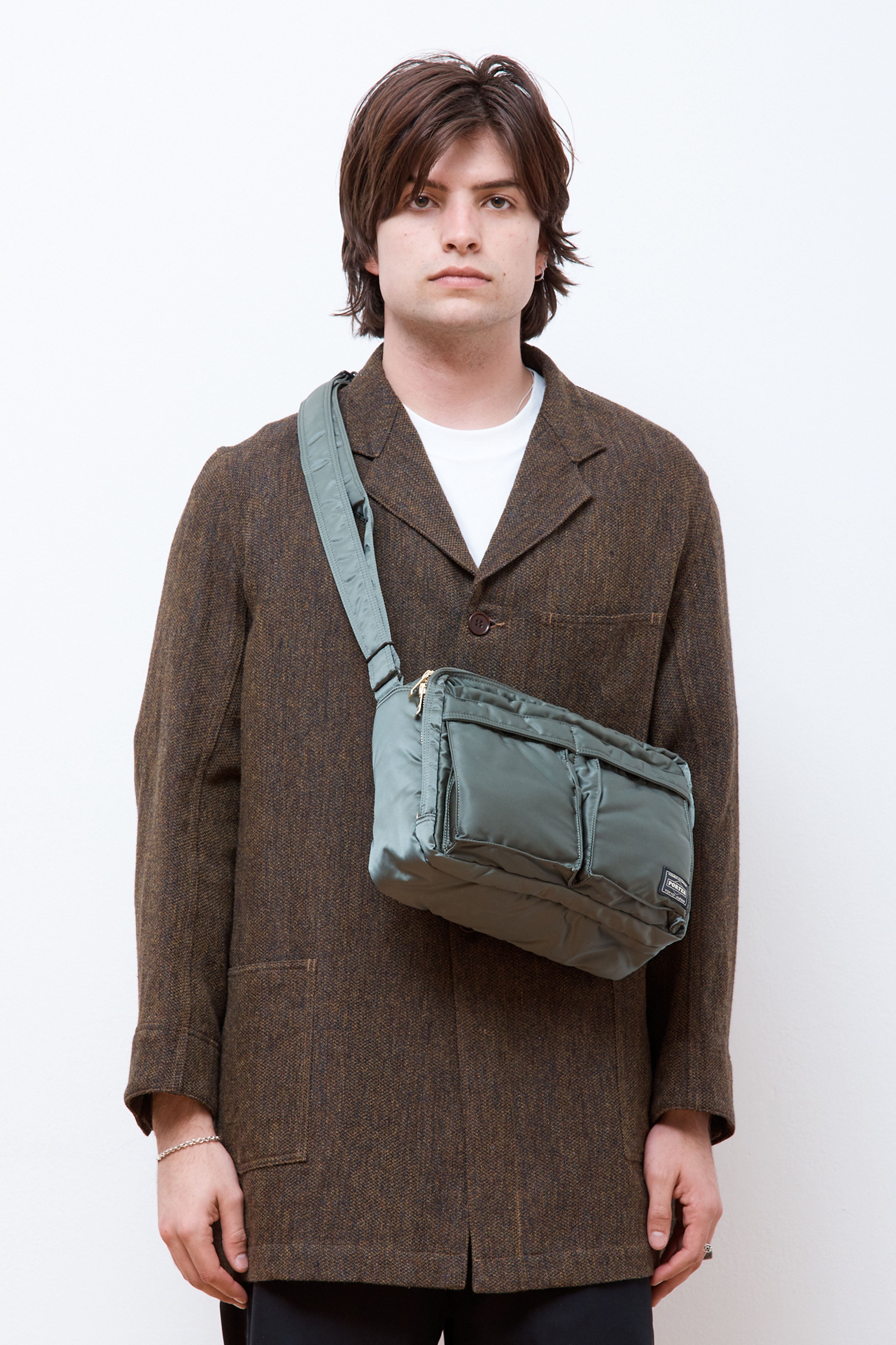 Tanker Sling Bag W Zip (L) Sage Green