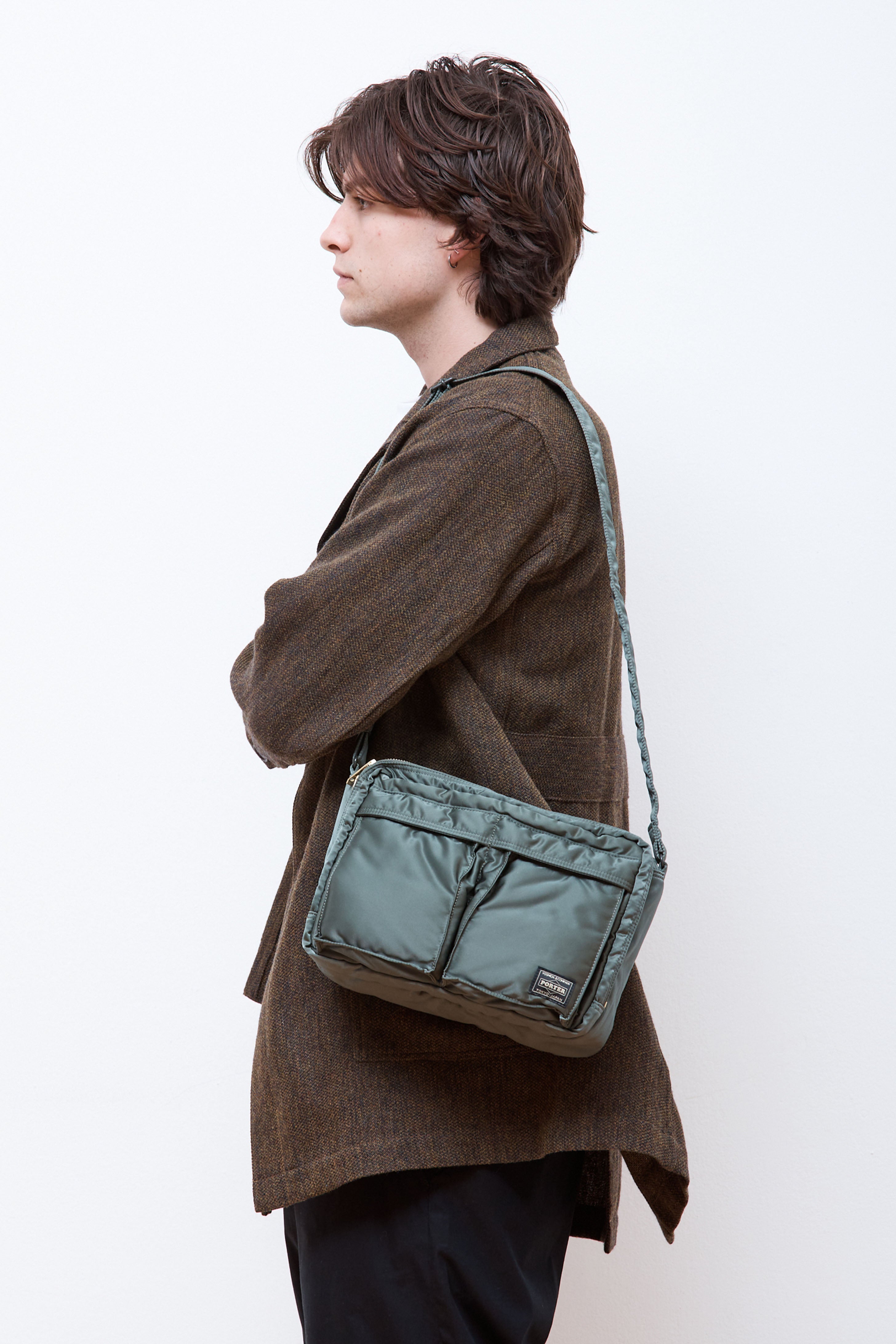 Tanker Sling Bag W Zip (L) Sage Green