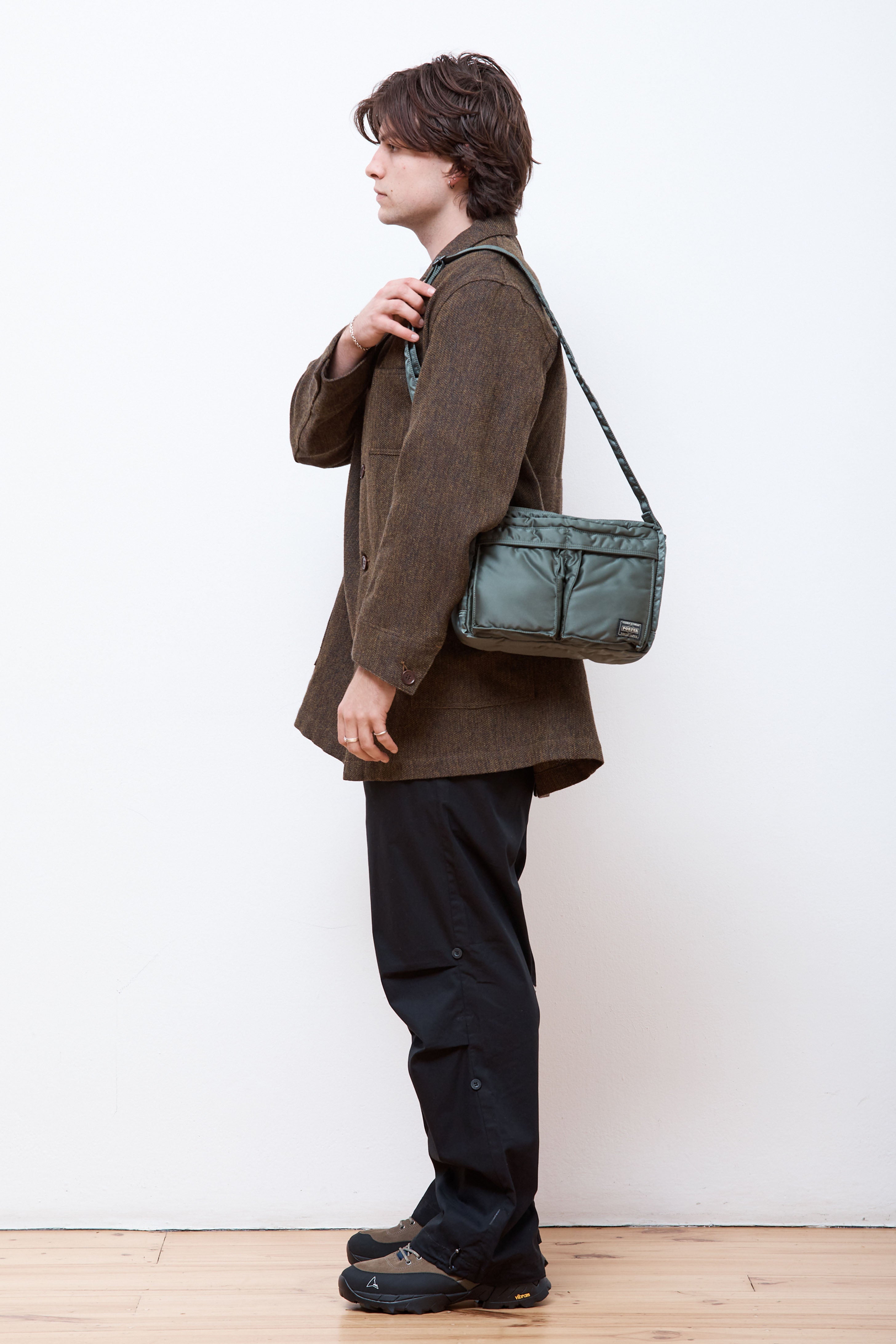 Tanker Sling Bag W Zip (L) Sage Green