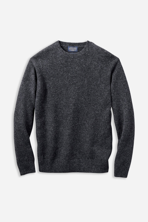 Shetland Crew Sweater Black Heather