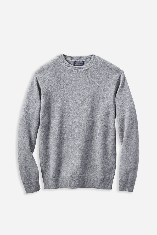 Shetland Crew Sweater Grey Heather