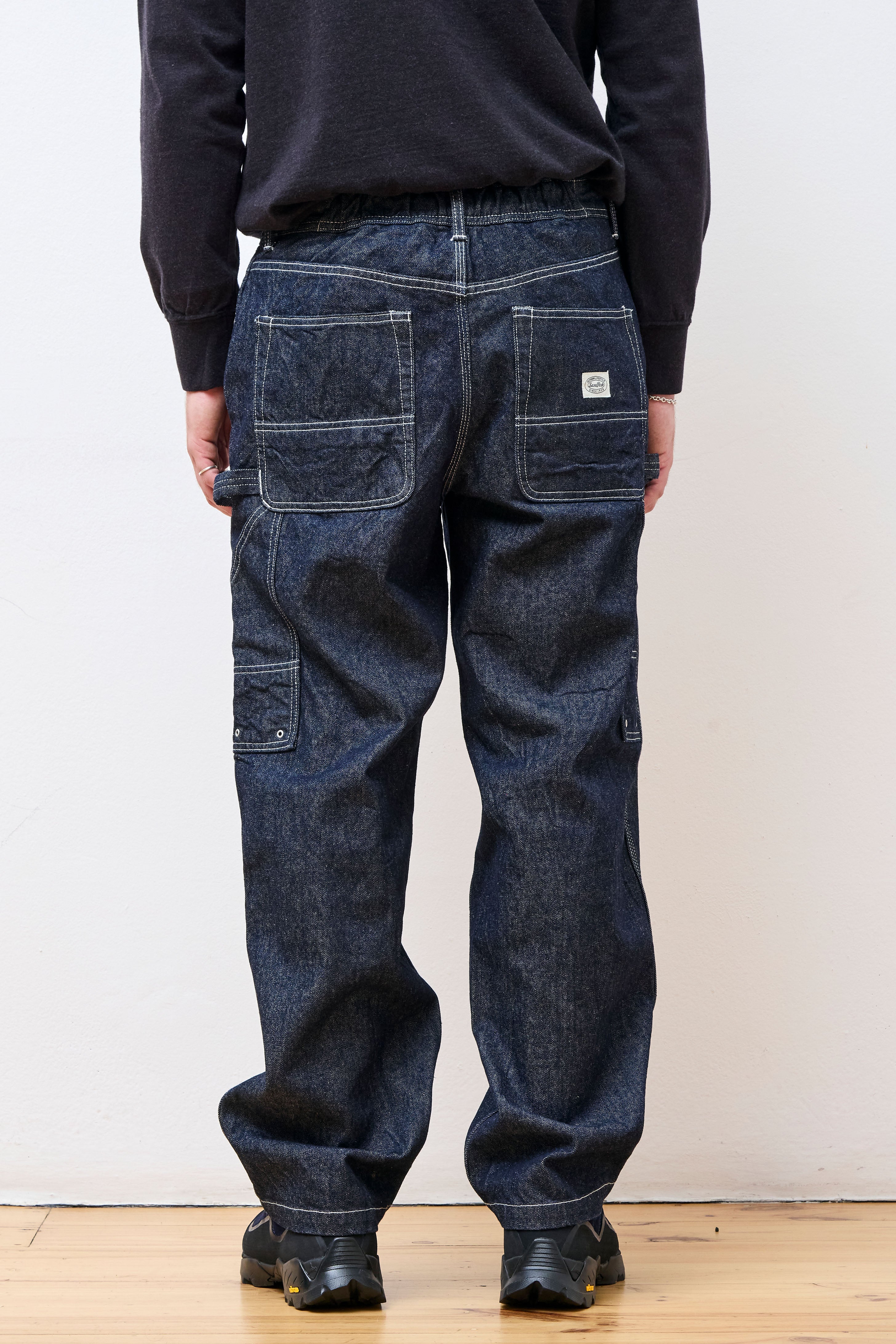 Recycled Cotton Denim Wide Pants Indigo