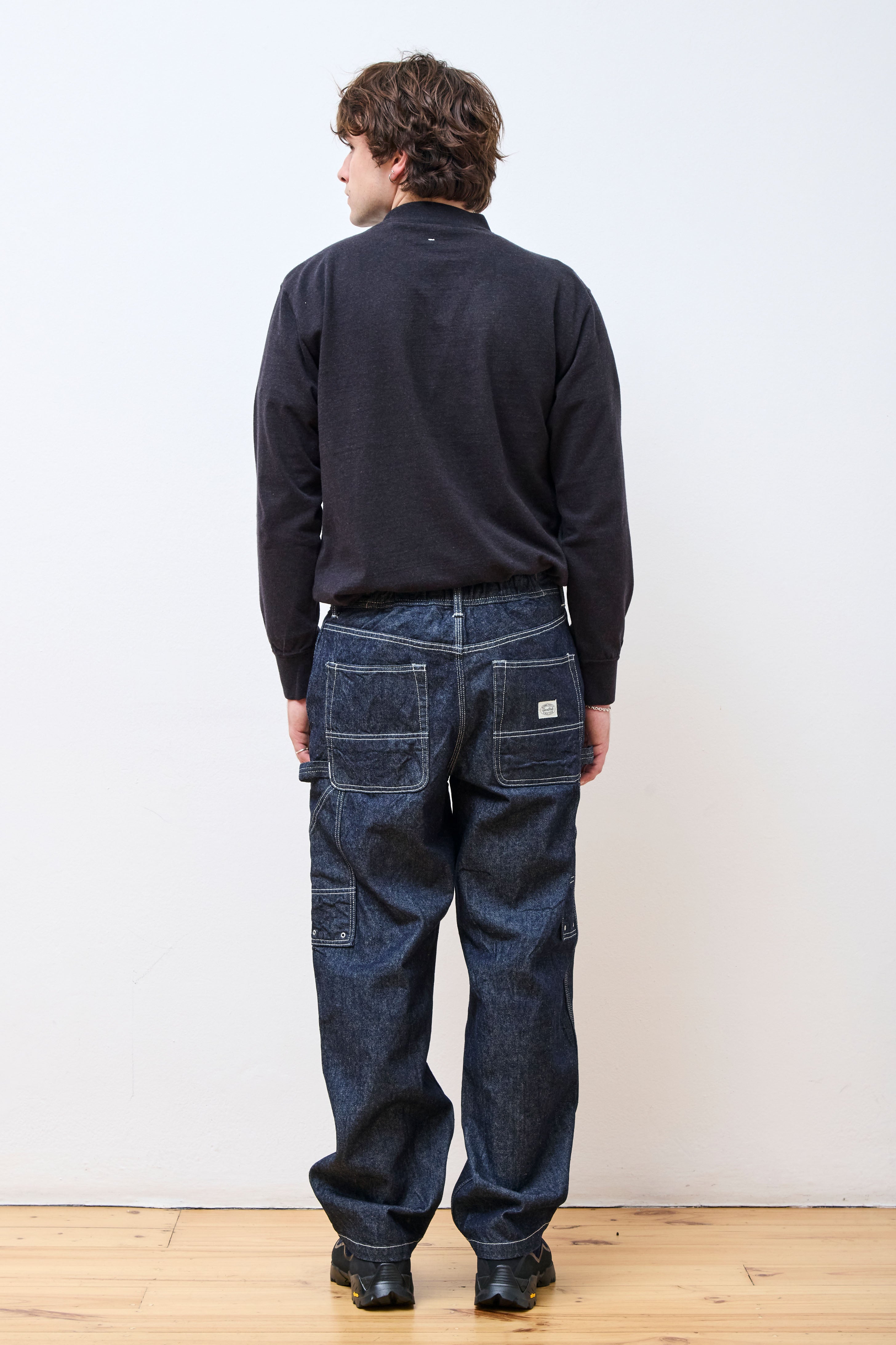 Recycled Cotton Denim Wide Pants Indigo