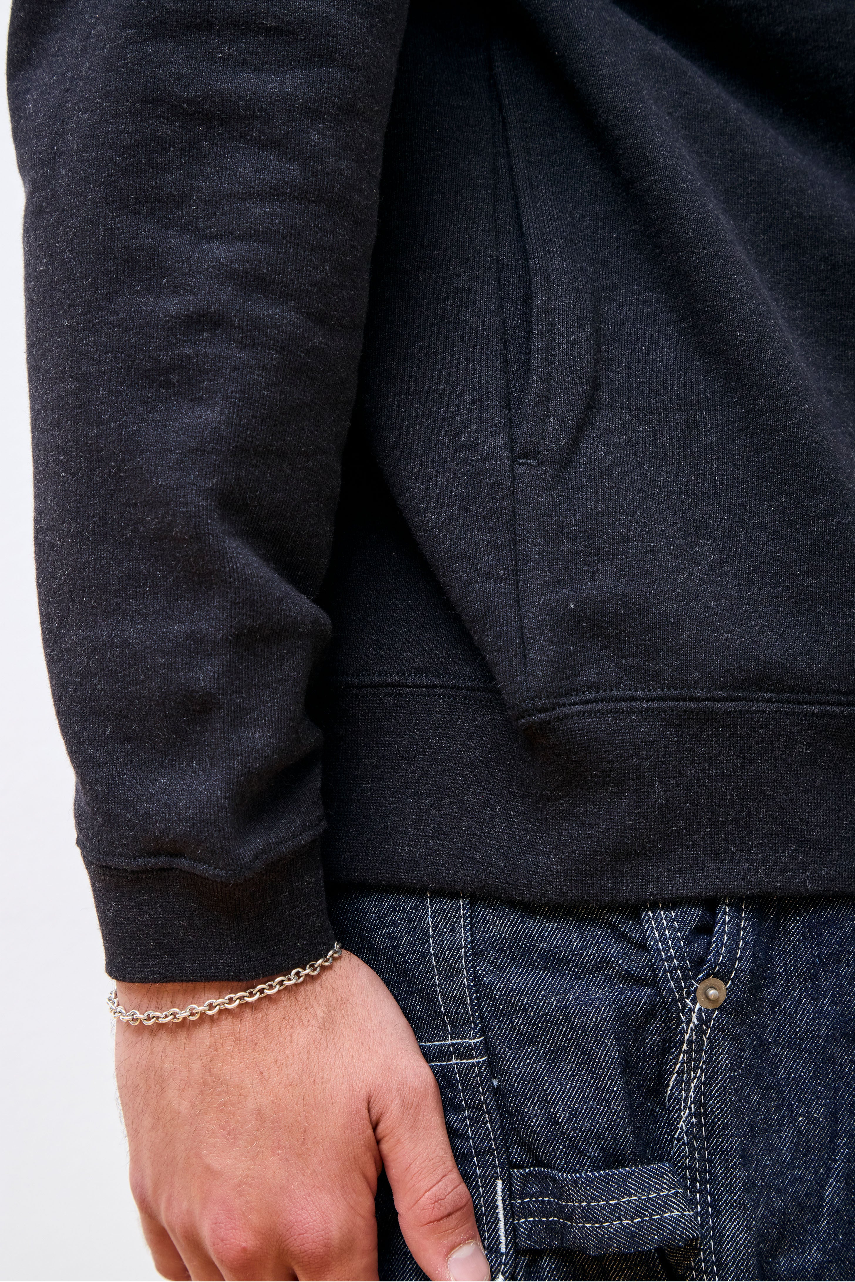 Recycled Cotton Pullover Black