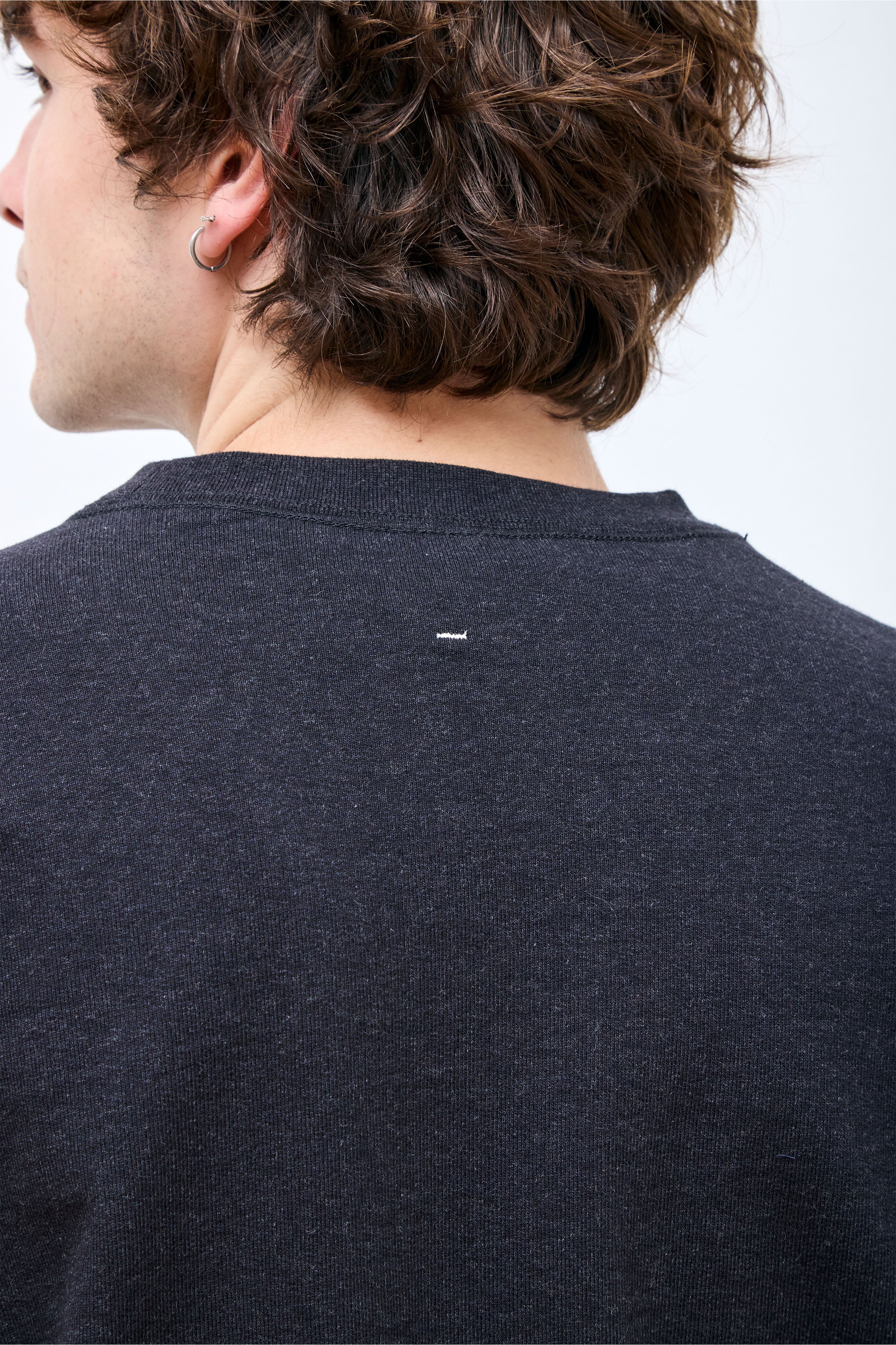 Recycled Cotton Pullover Black