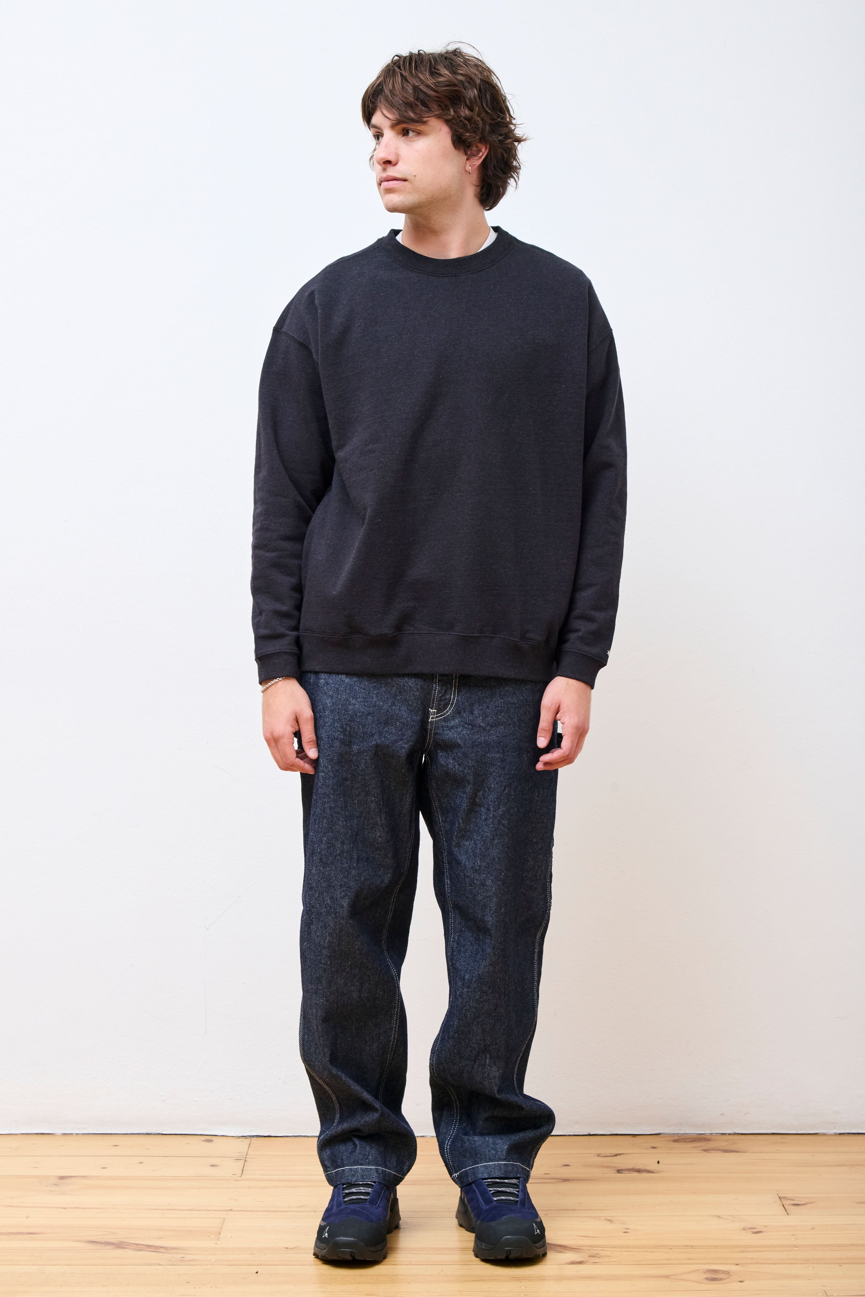 Recycled Cotton Pullover Black
