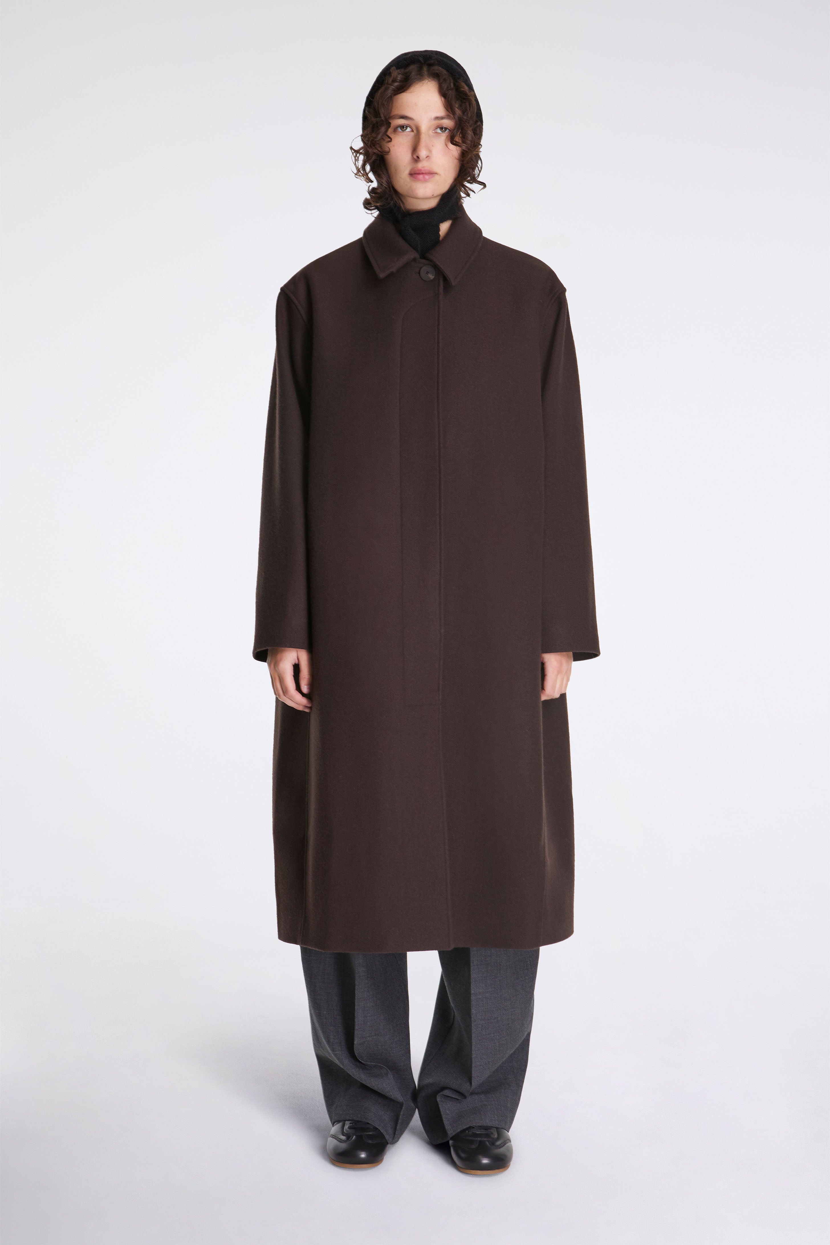 Ria Rounded Overcoat Espresso