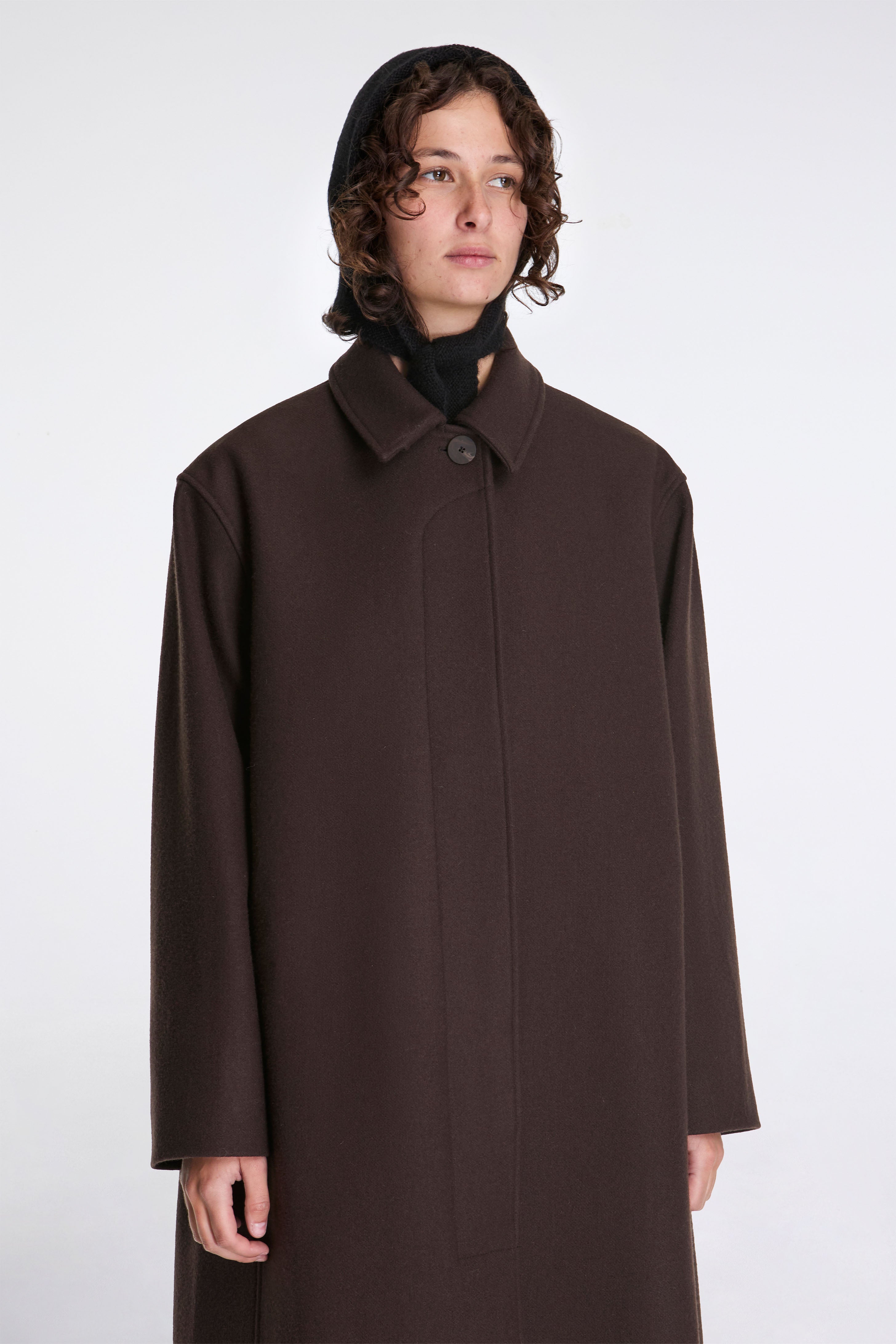 Ria Rounded Overcoat Espresso