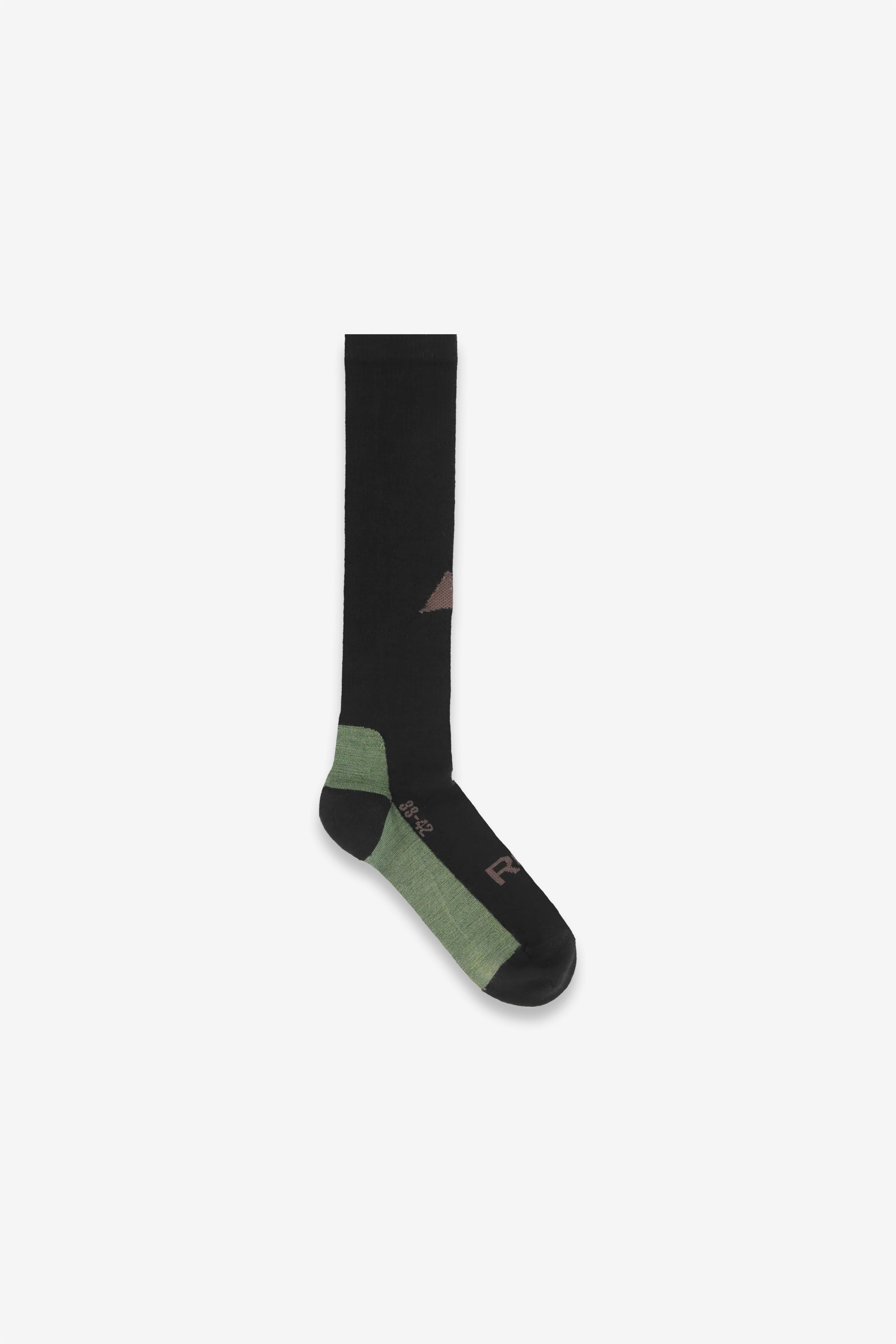 Logo Wool High Socks Black