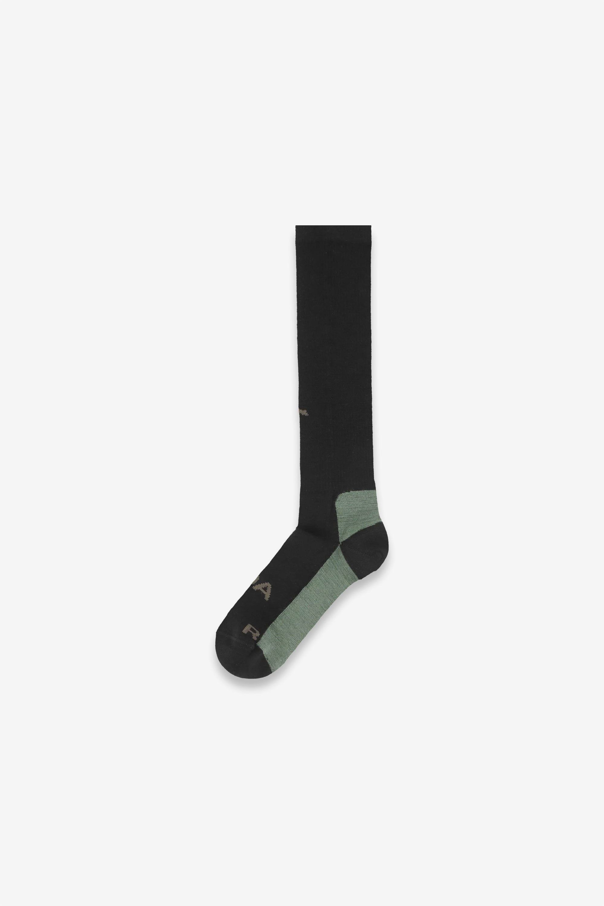 Logo Wool High Socks Black