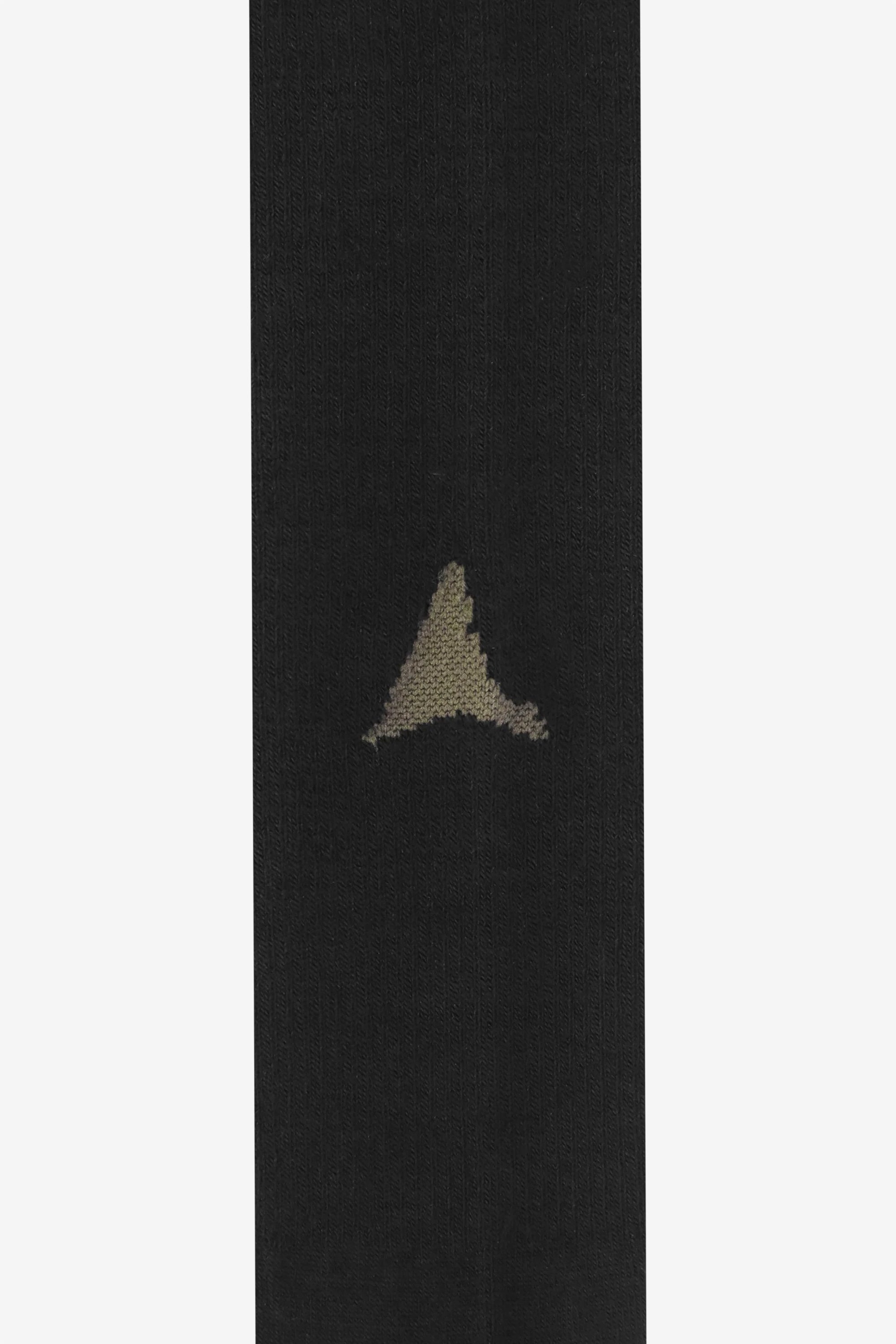 Logo Wool High Socks Black