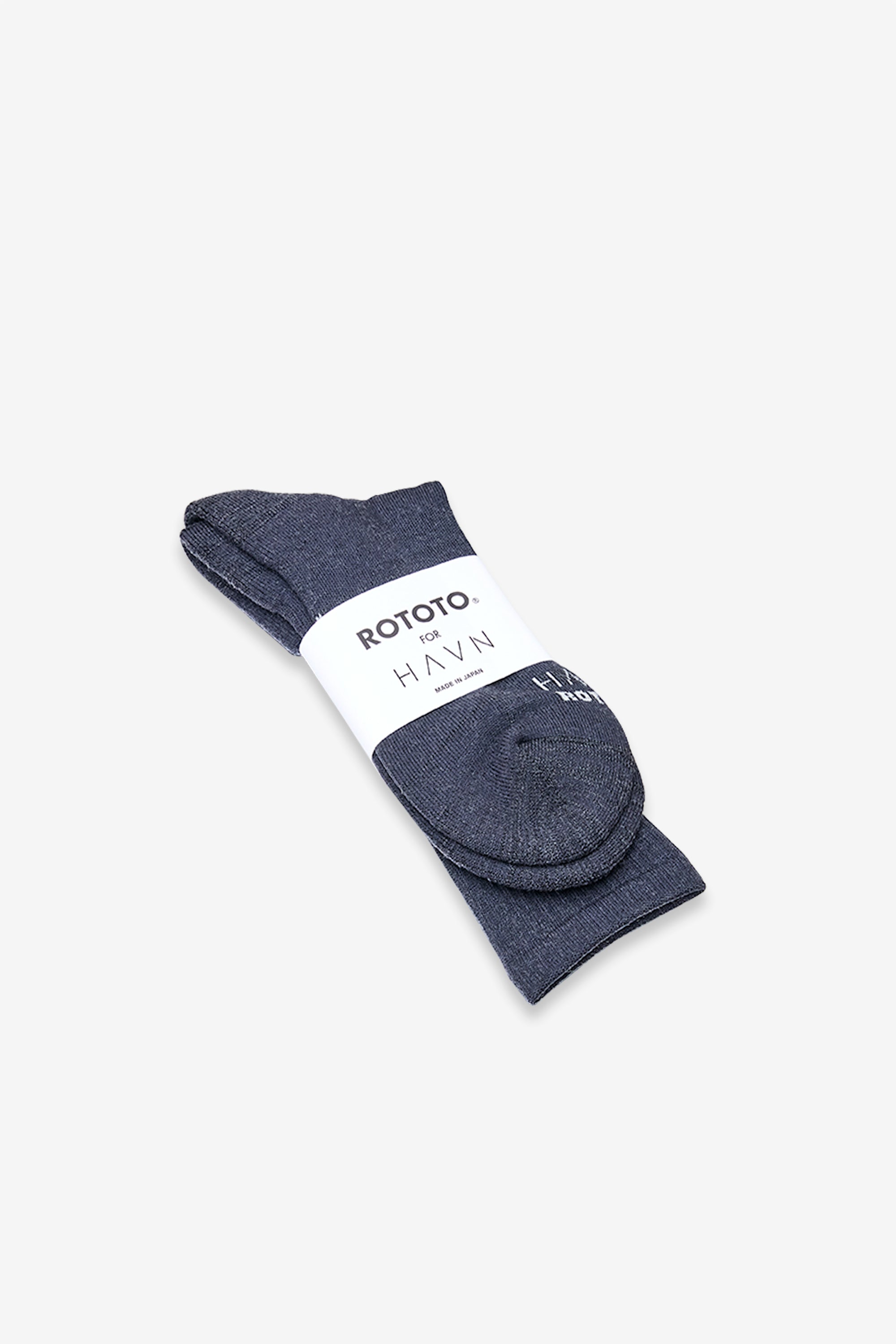 Rototo for HAVN Merino Crew Sock Charcoal