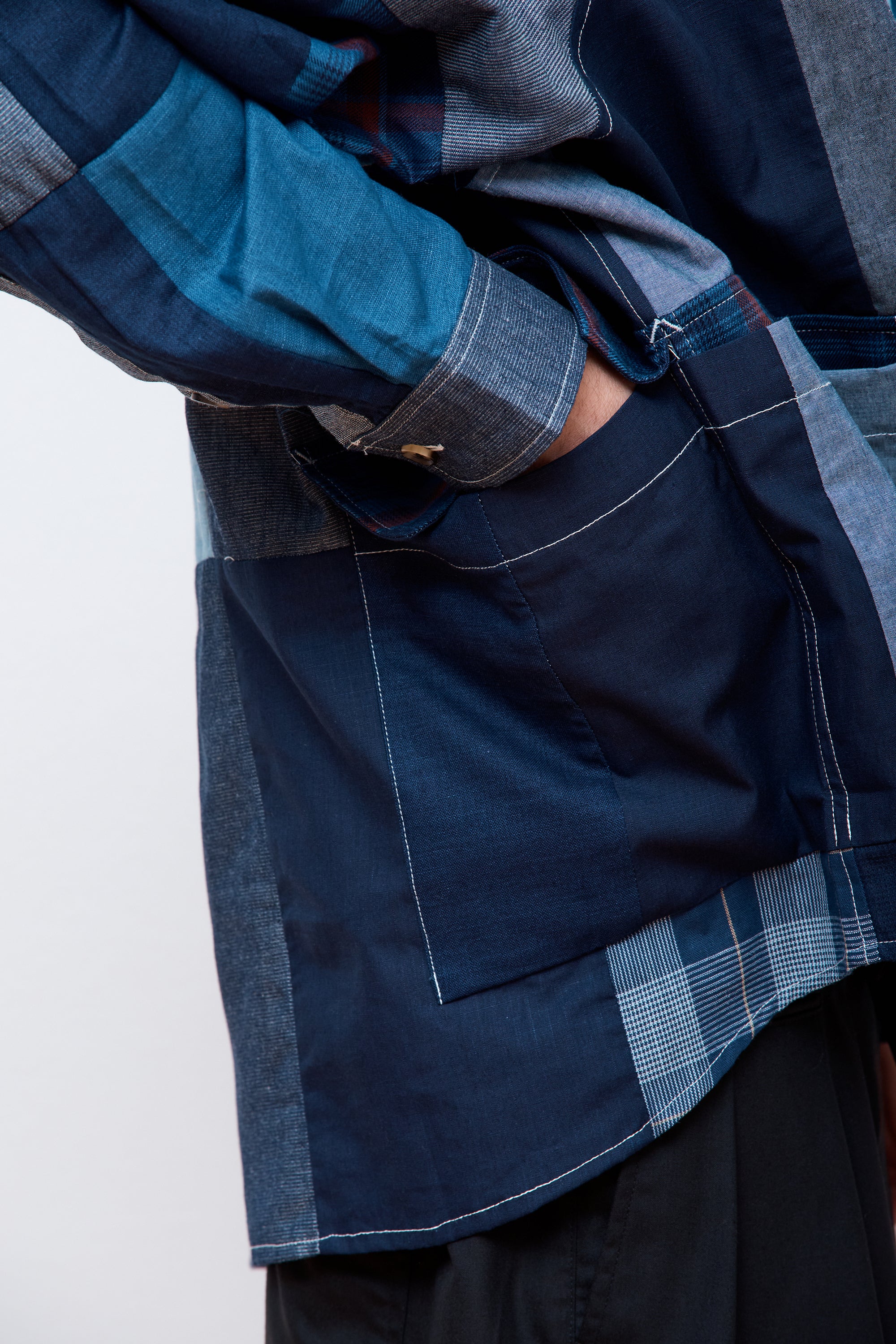 Multi Big Pocket Shirt Indigo