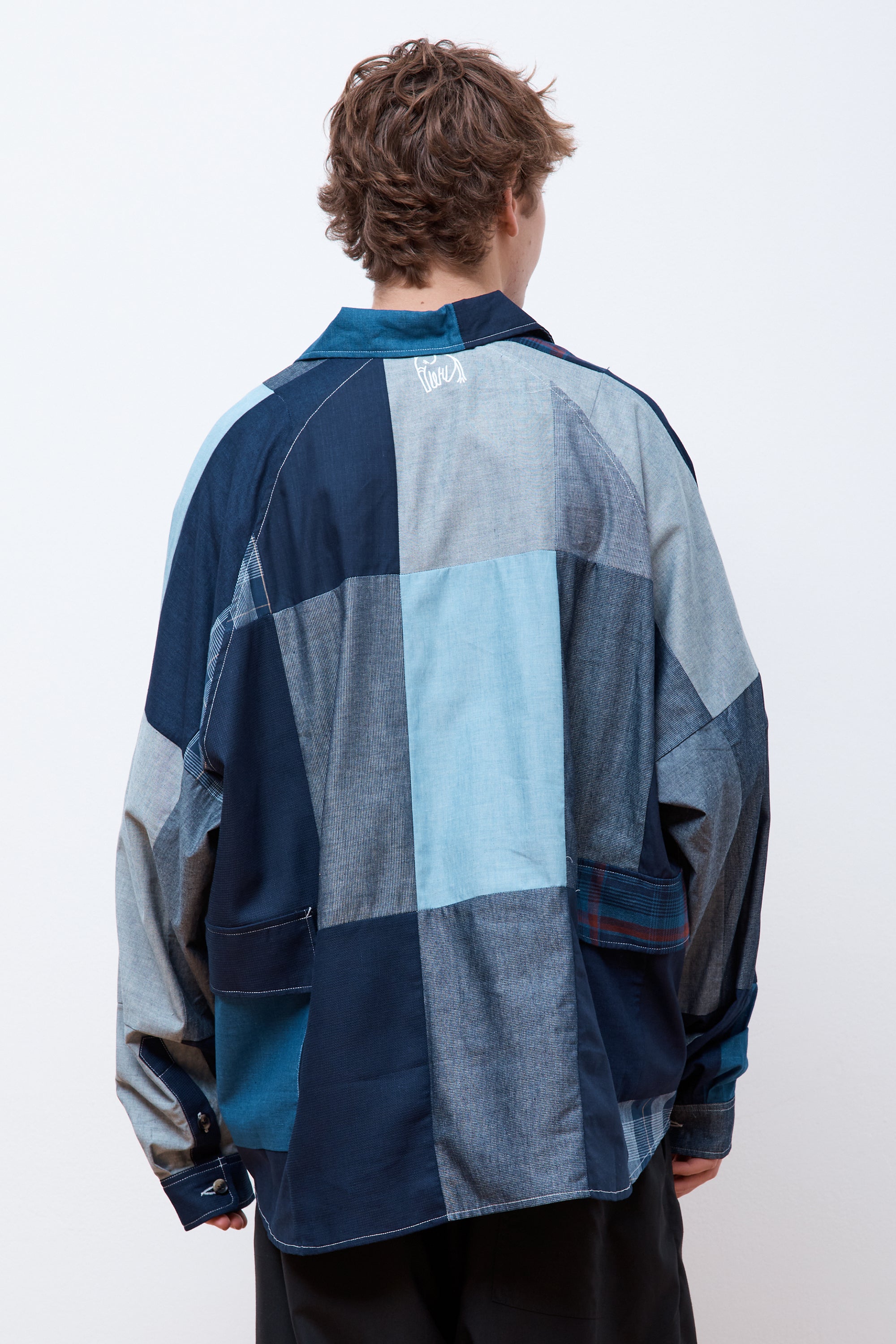 Multi Big Pocket Shirt Indigo