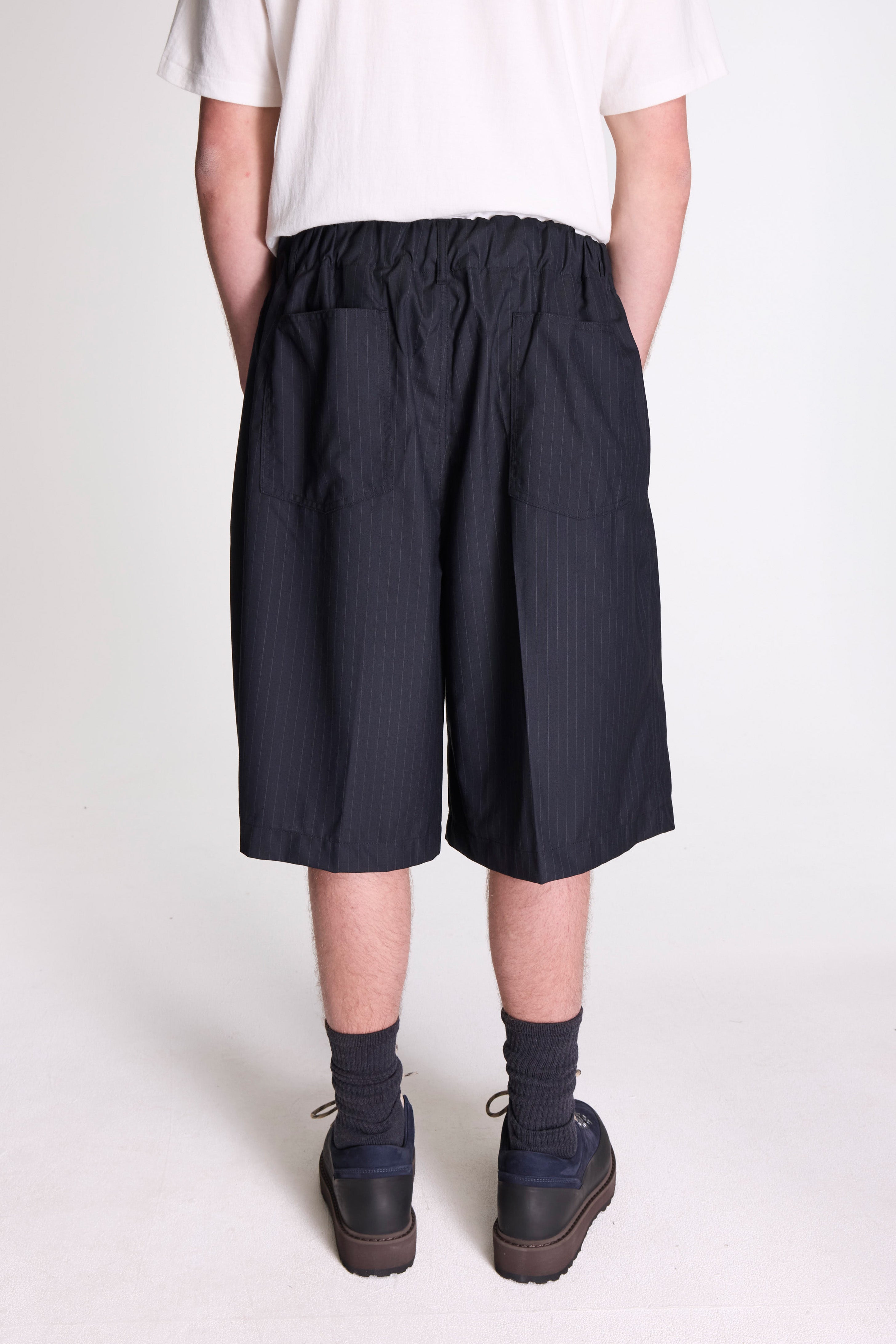 Circular Shorts Black Stripe