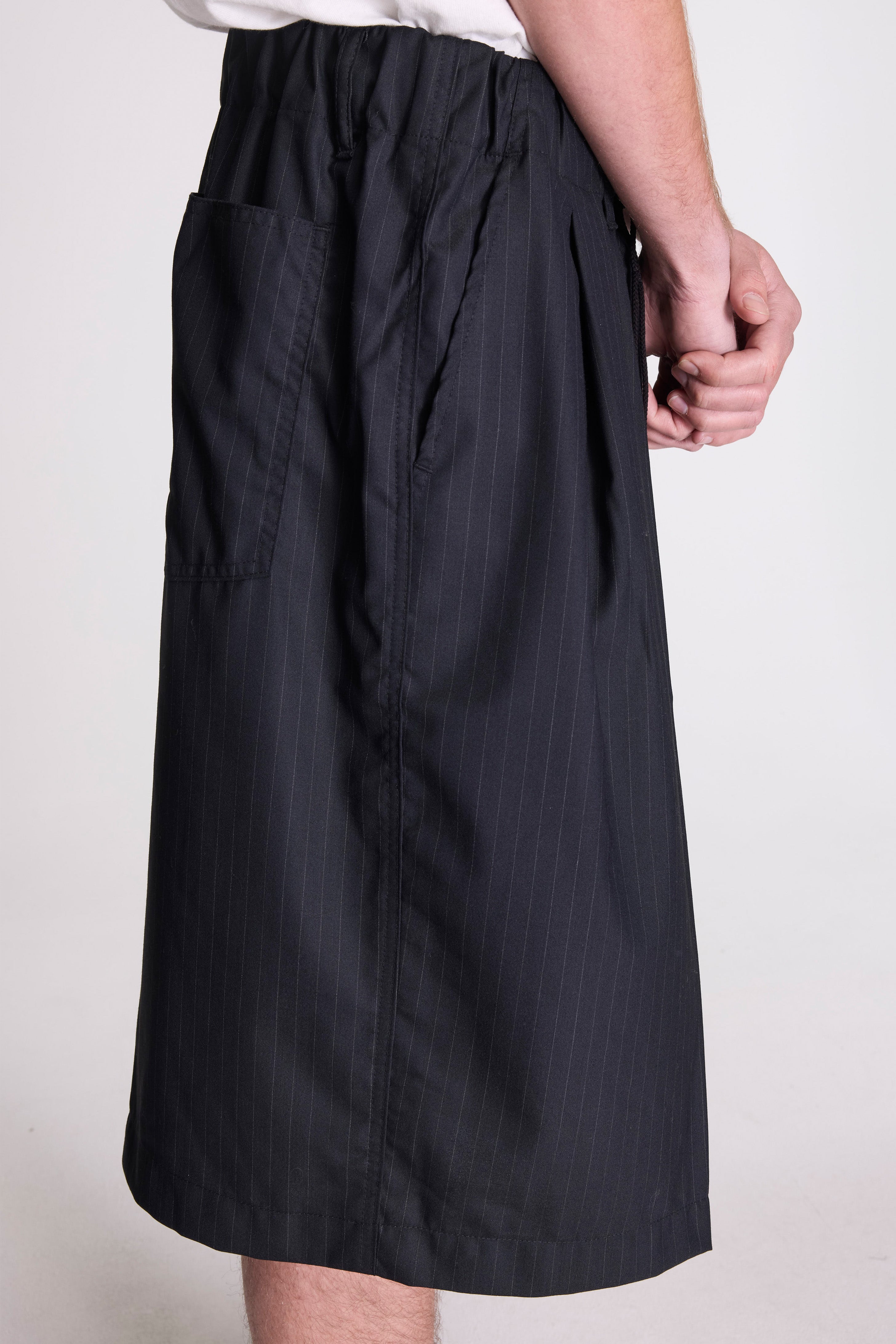 Circular Shorts Black Stripe
