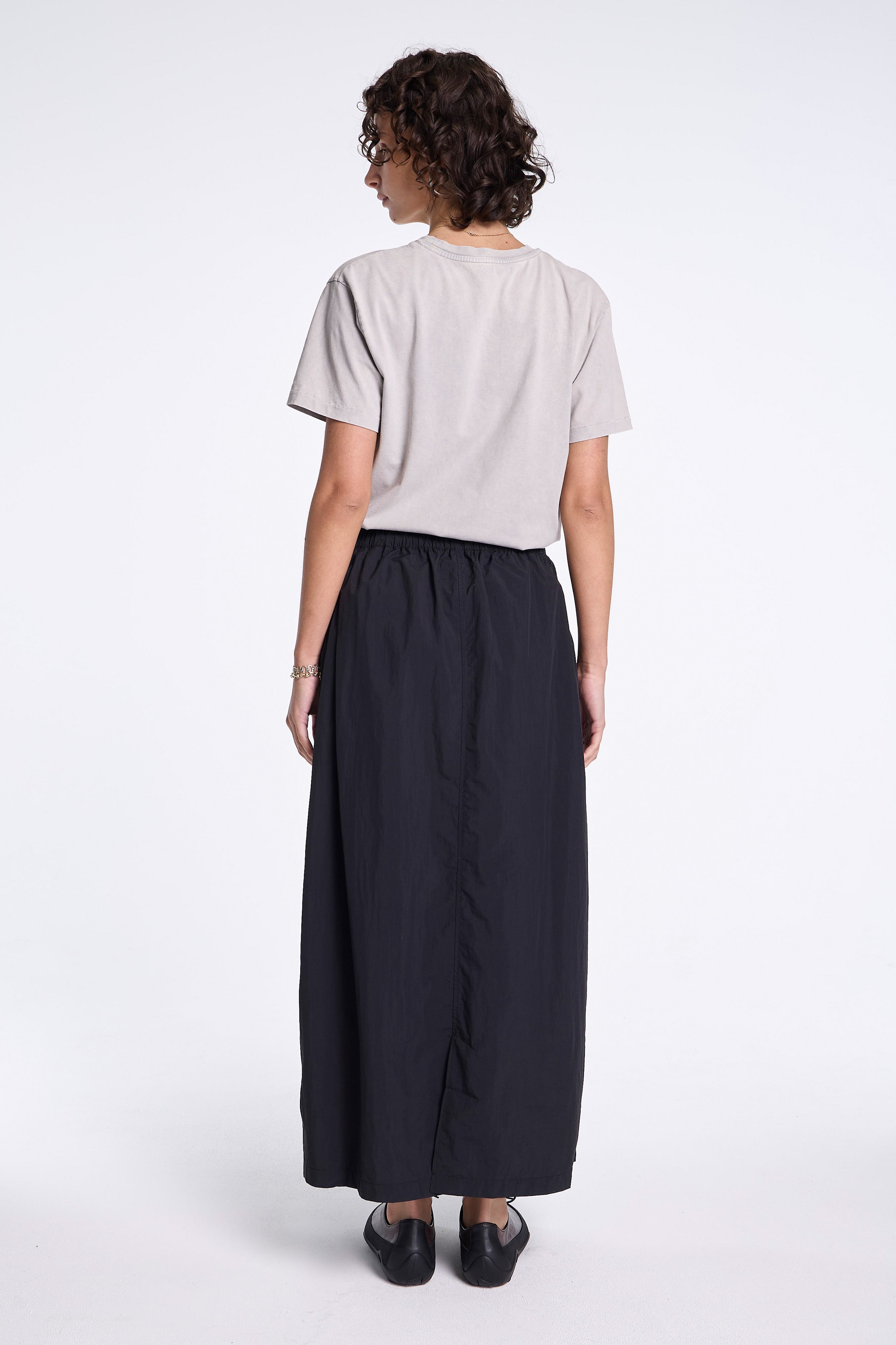 Nylon Tussah Utility Storage Skirt Black