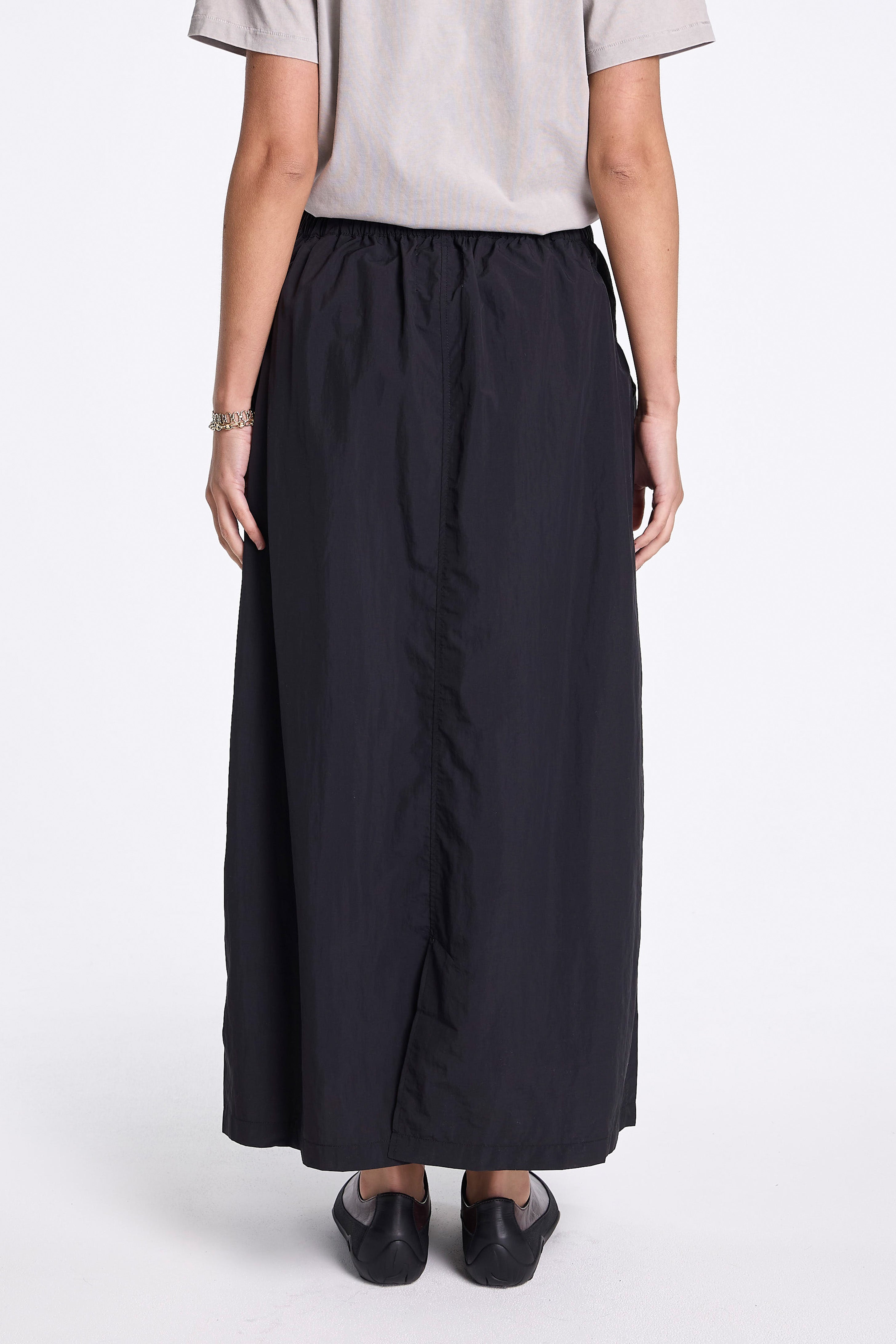Nylon Tussah Utility Storage Skirt Black