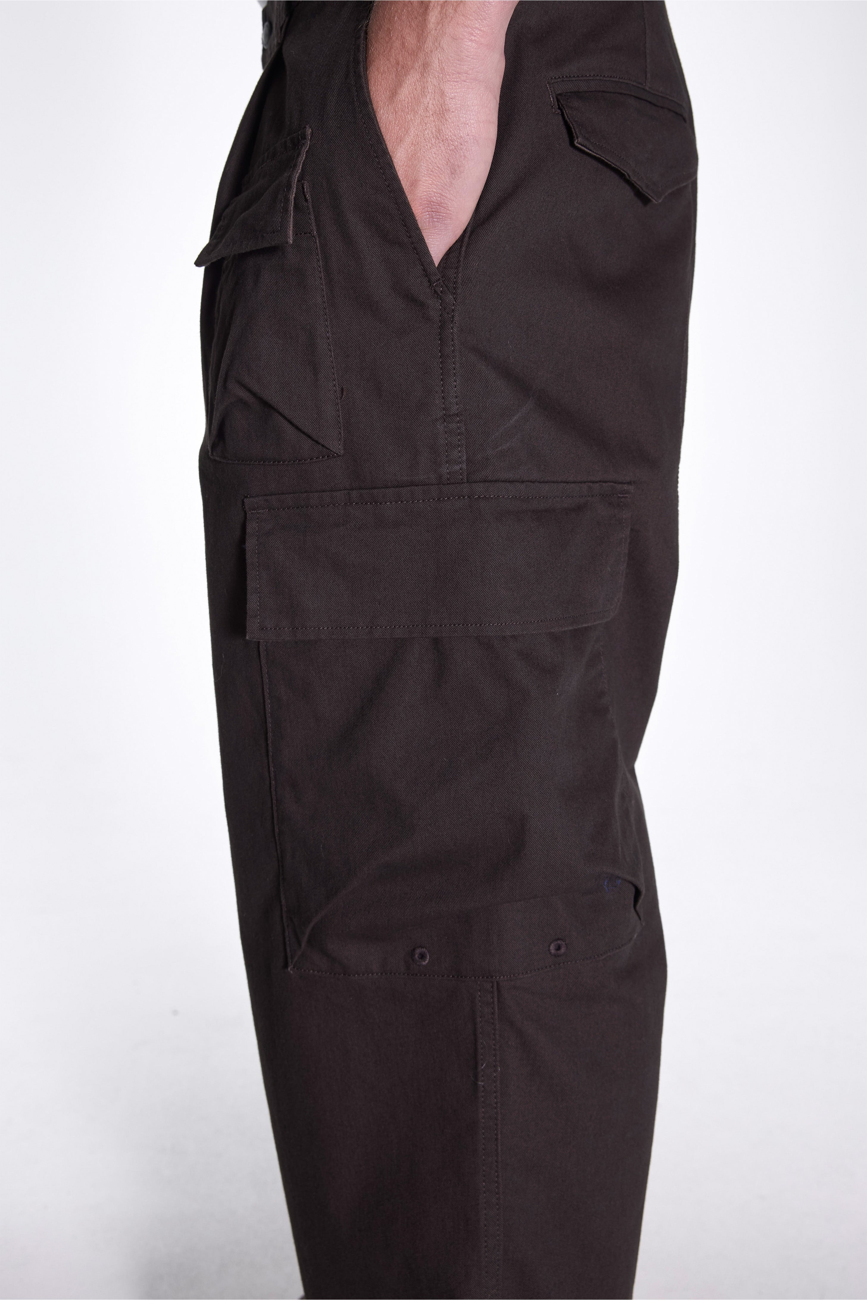 Takibi Chino Cargo Pants Dark Brown