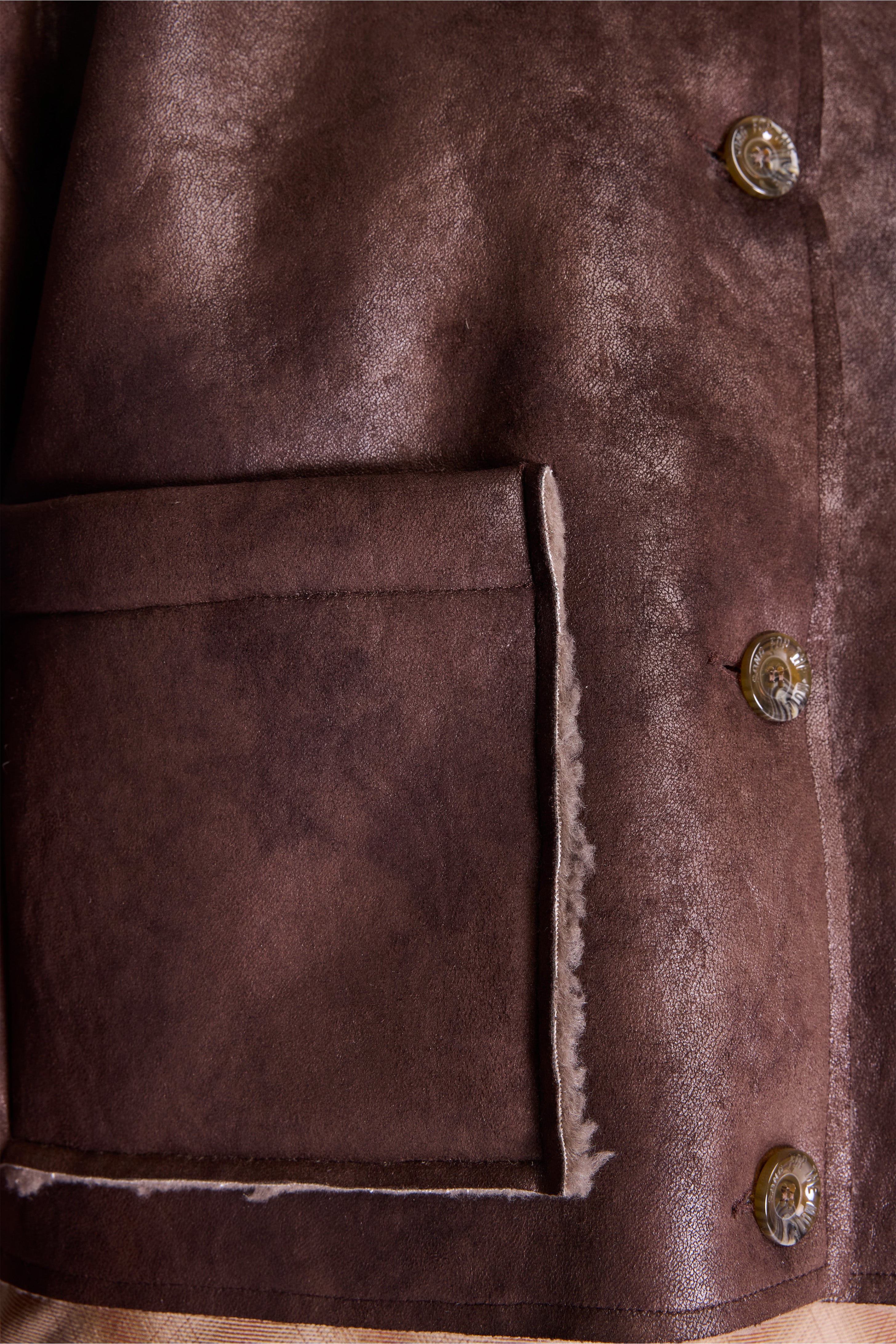 Button Up Patch Pocket Jacket Brown