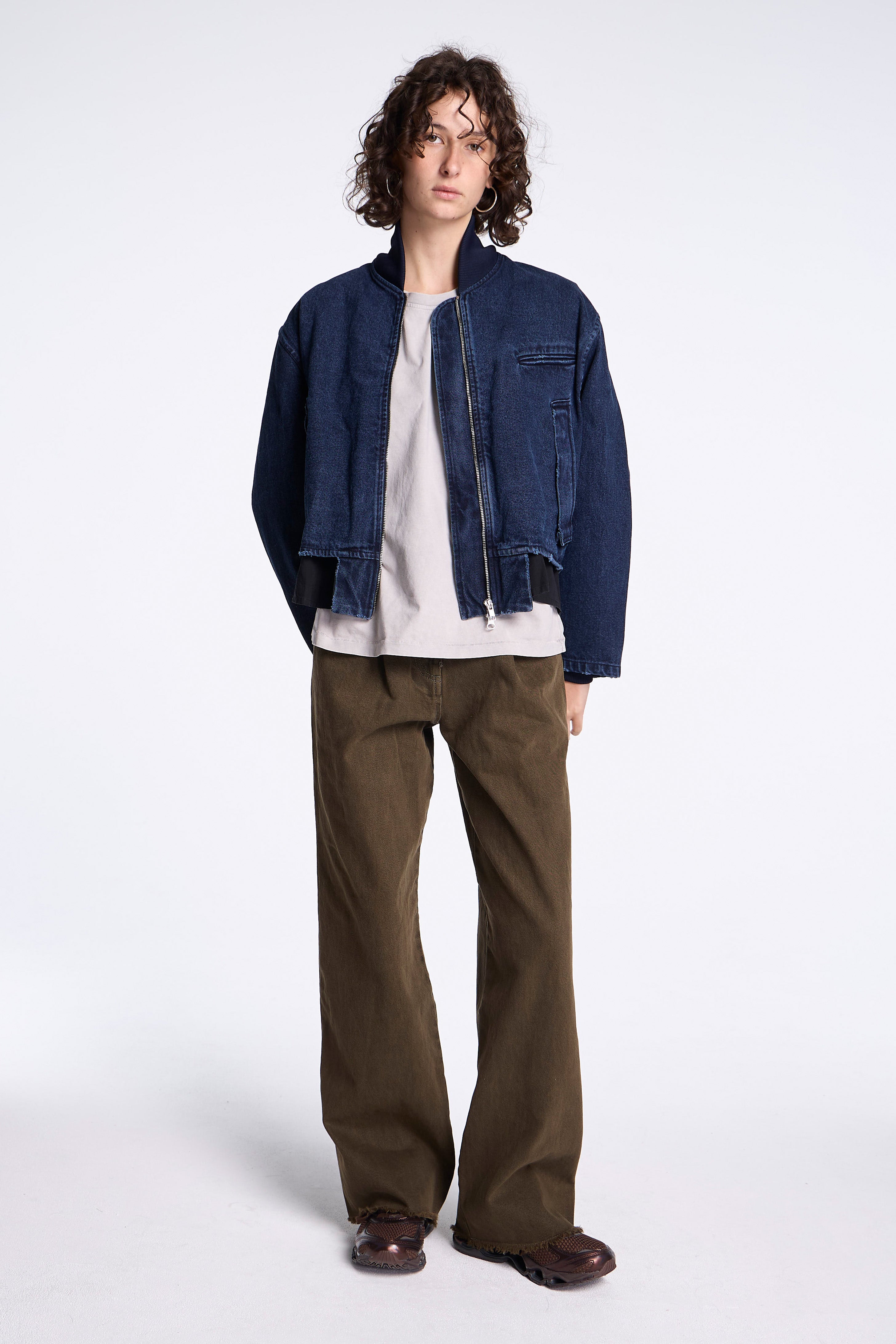 Deconstructed Bomber Indigo