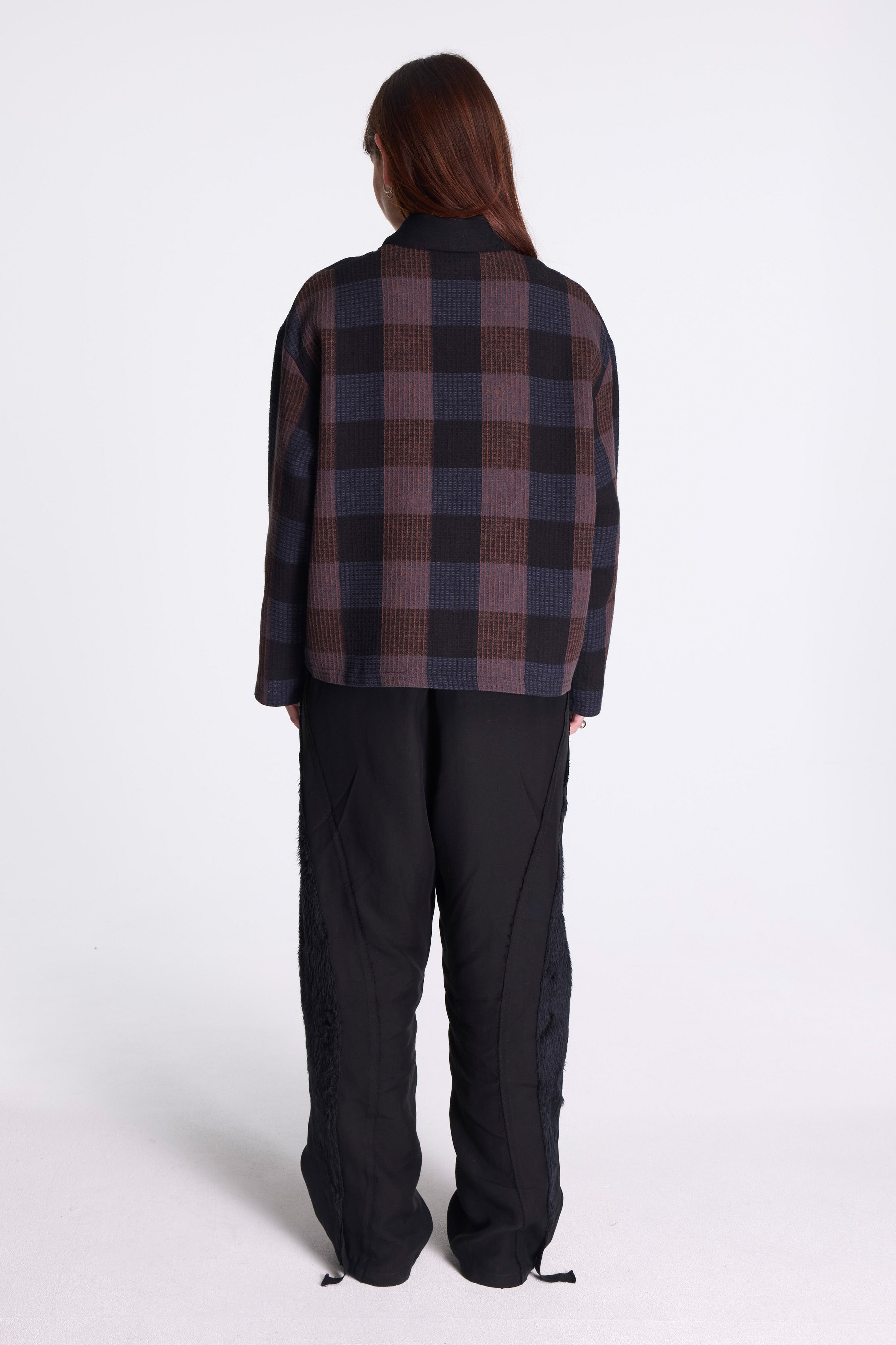 L/S Polo Black Check W