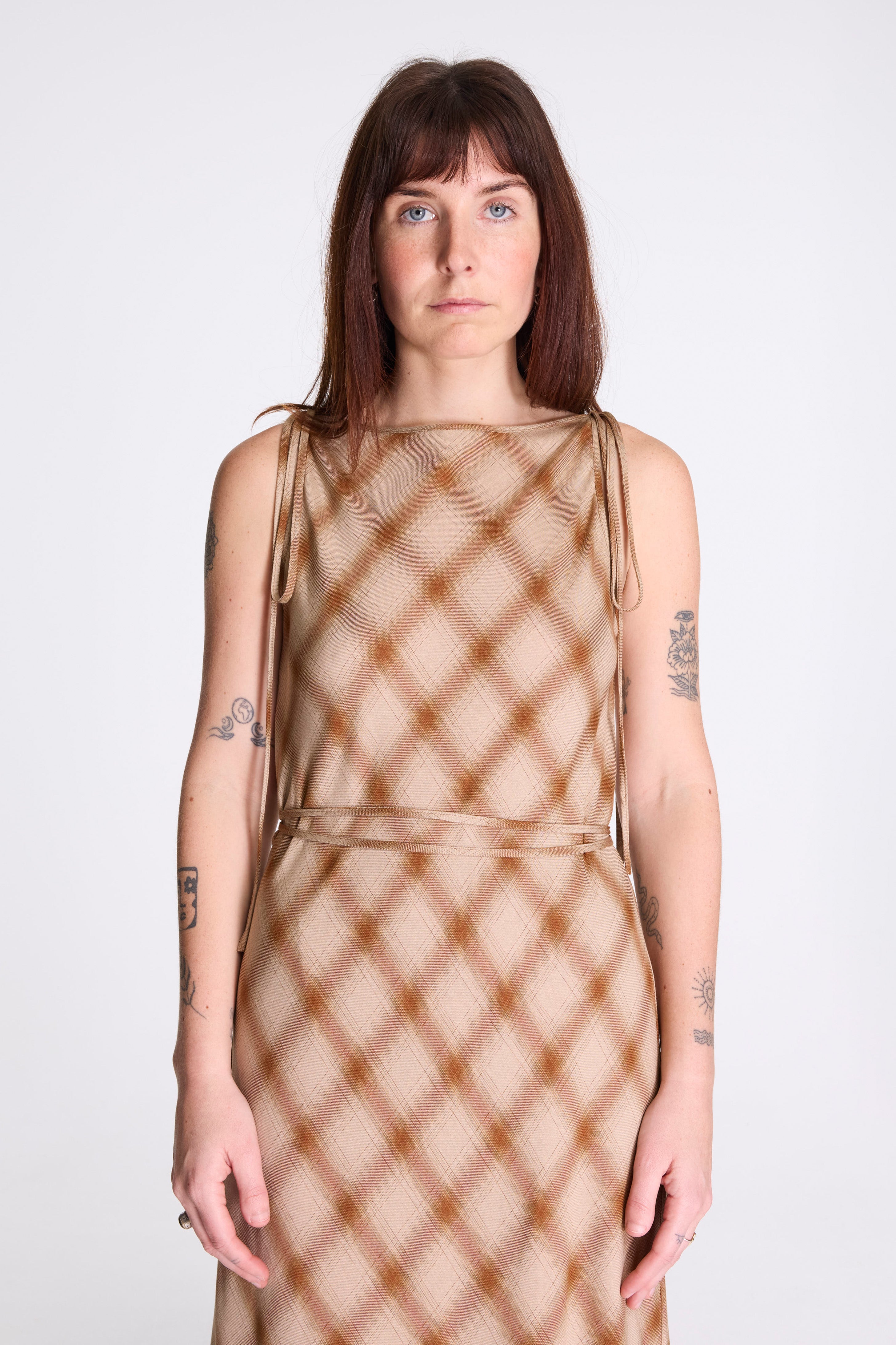 Tied Wrap Dress Camel