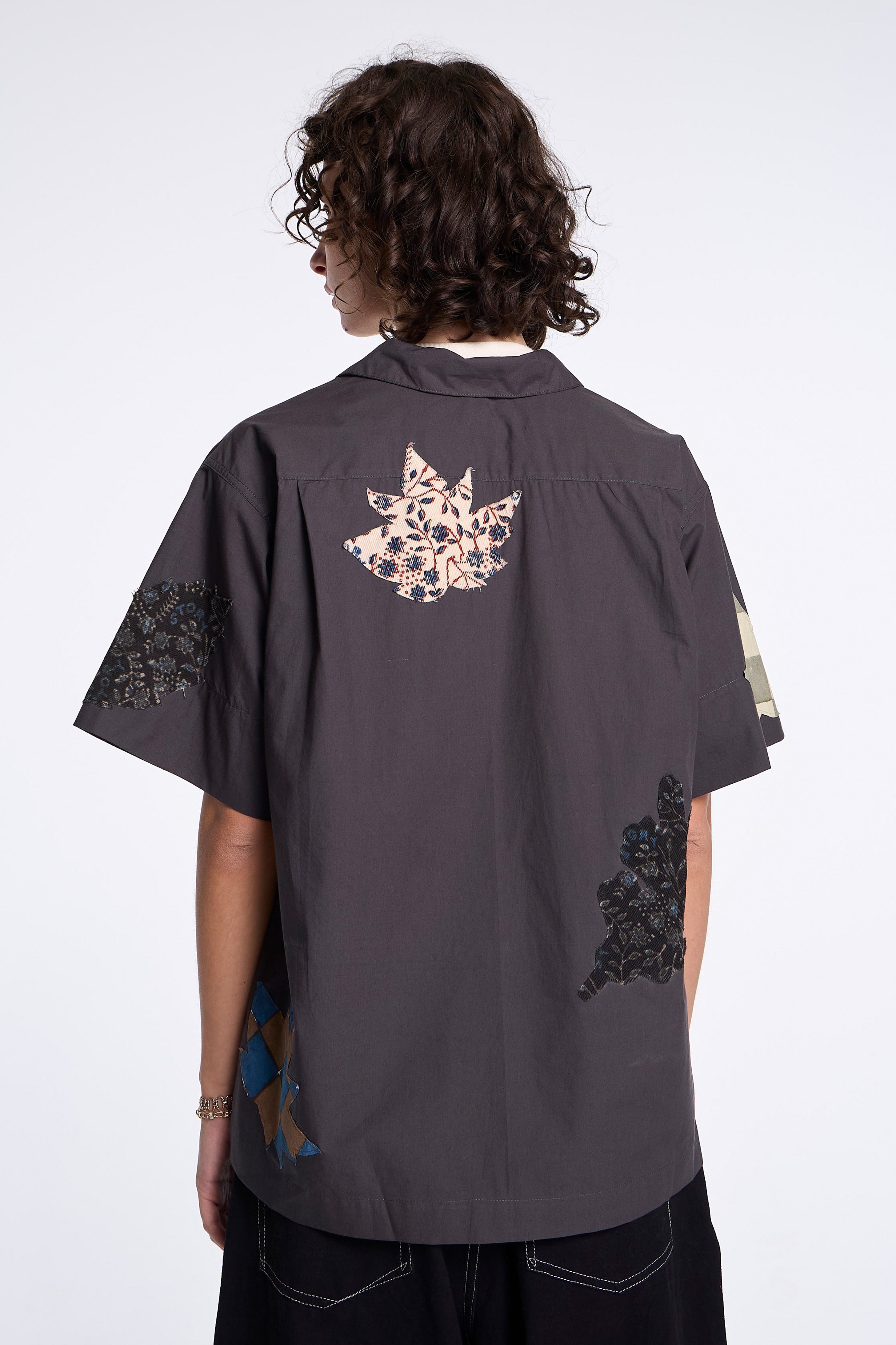 Greetings Shirt Charcoal Leaf Scatter