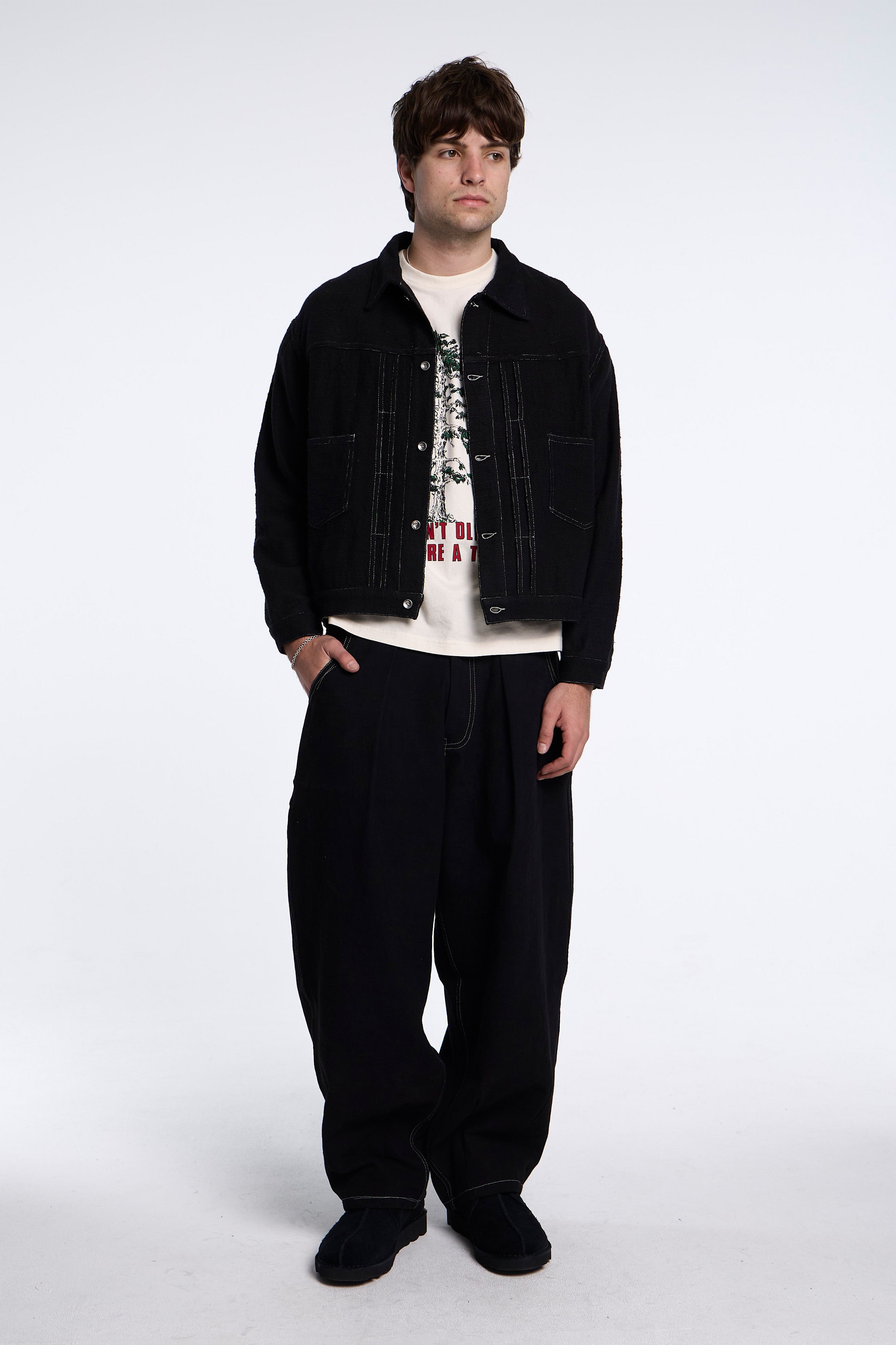 Sundae Jacket Black Handloom