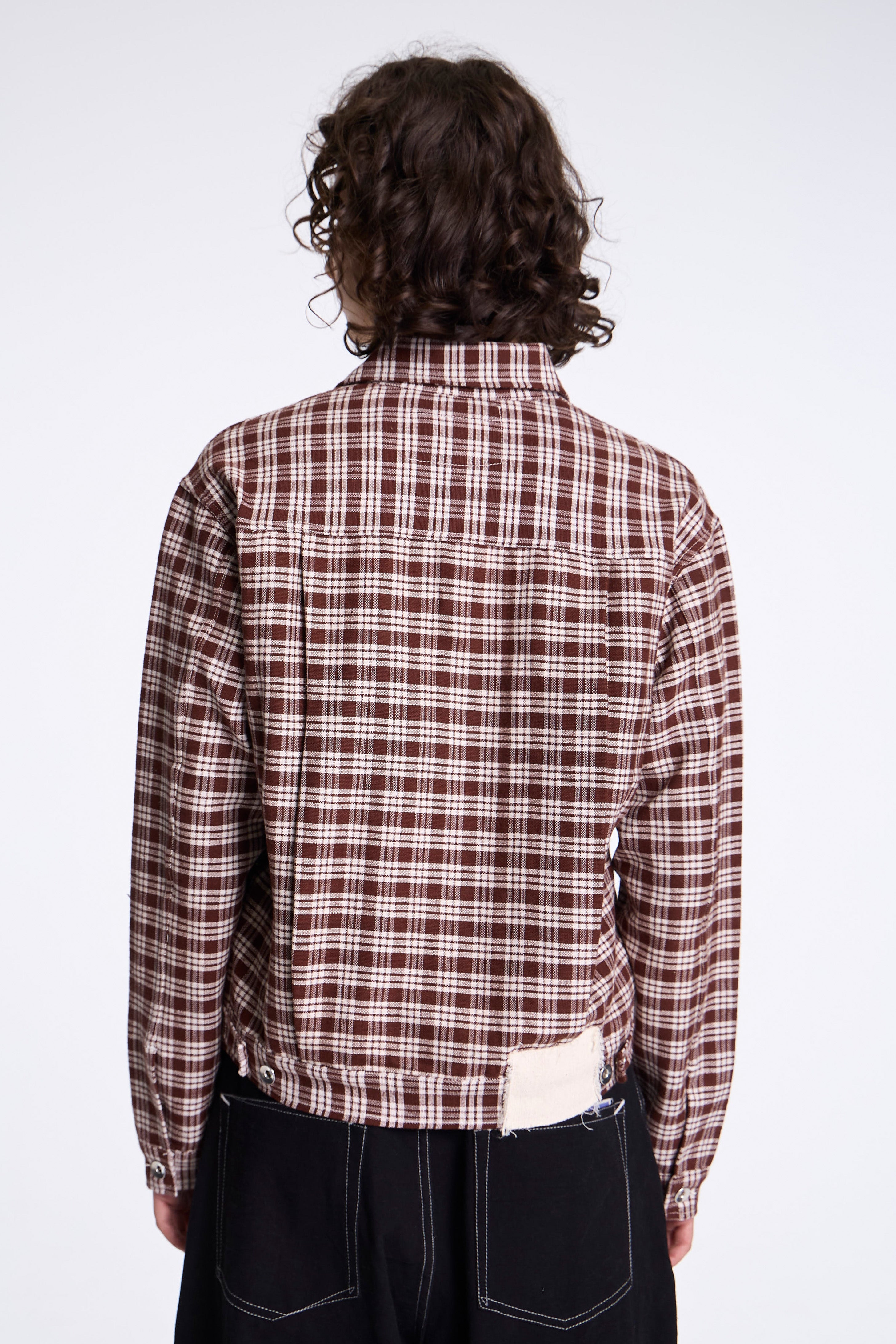 Tuesday Jacket Wood Check Handloom