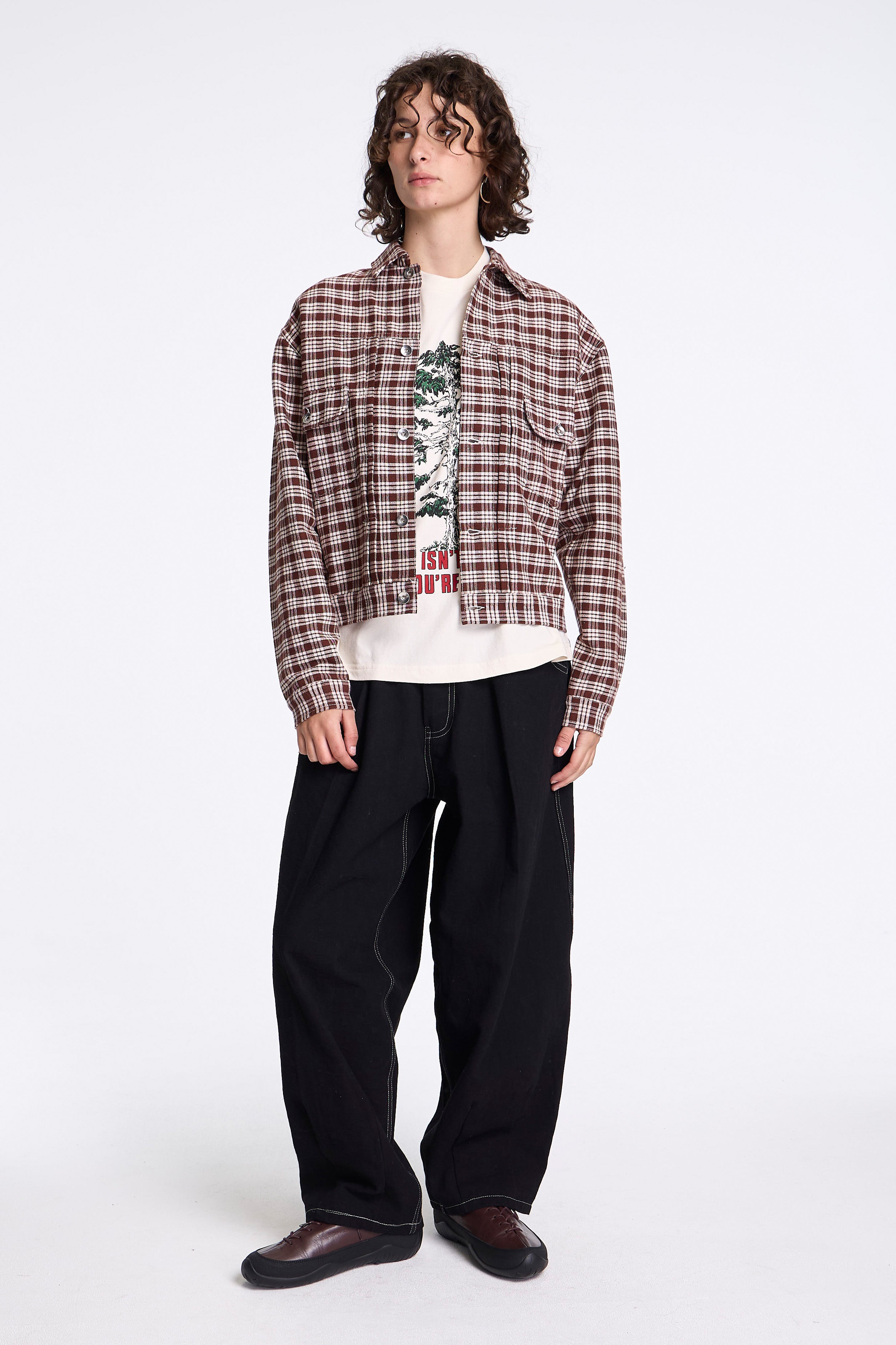 Tuesday Jacket Wood Check Handloom