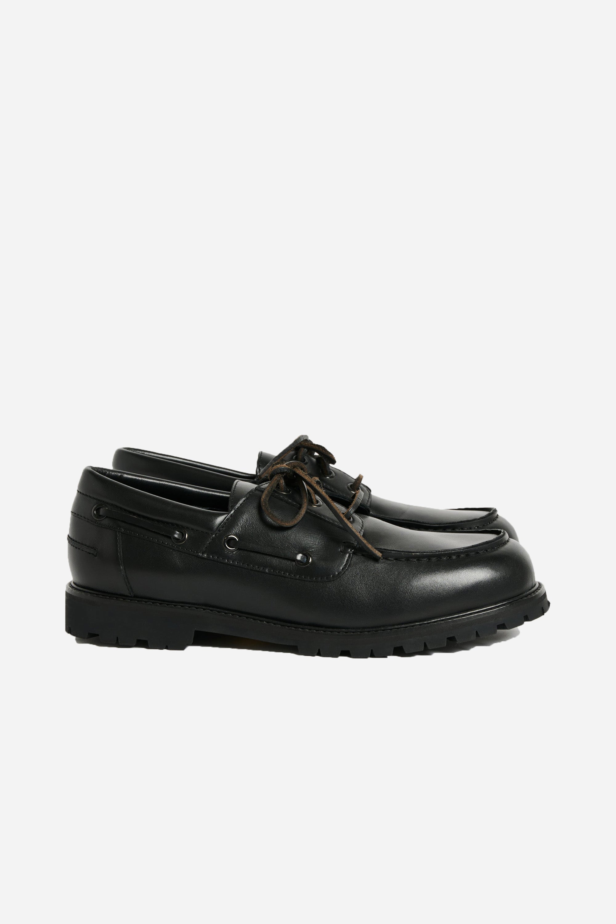 Guston Boat Shoe Black