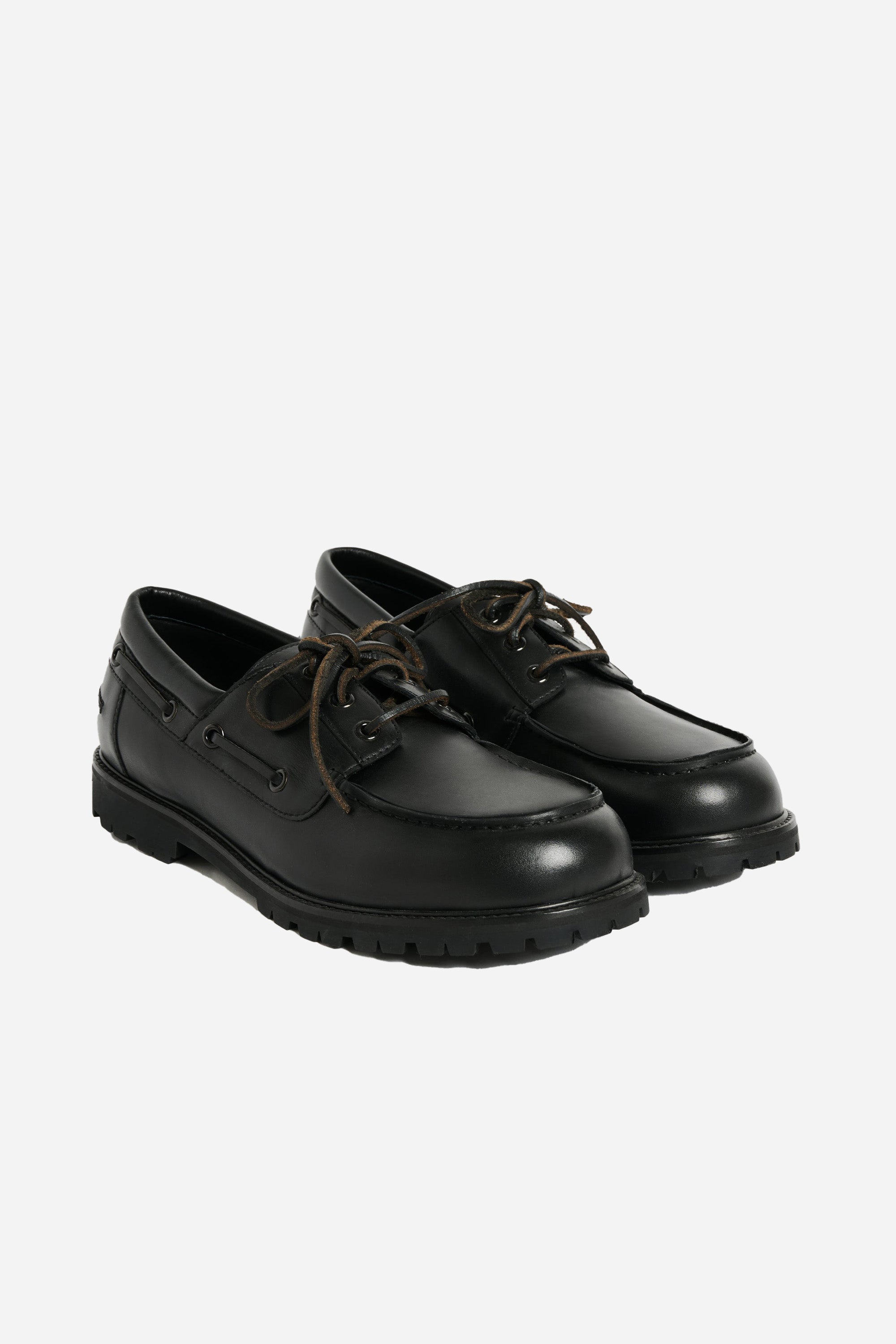 Guston Boat Shoe Black
