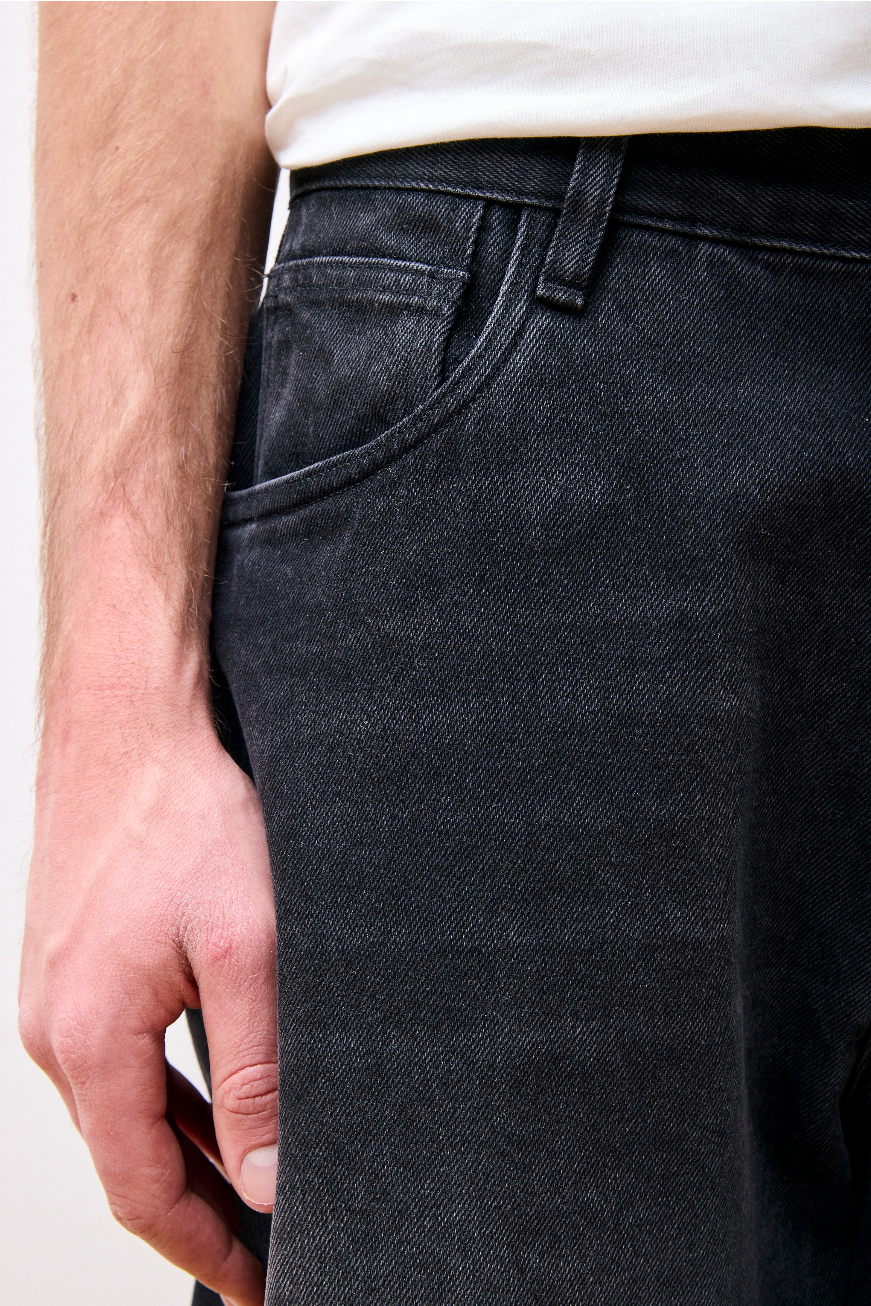 Paolo Denim Pants Washed Black