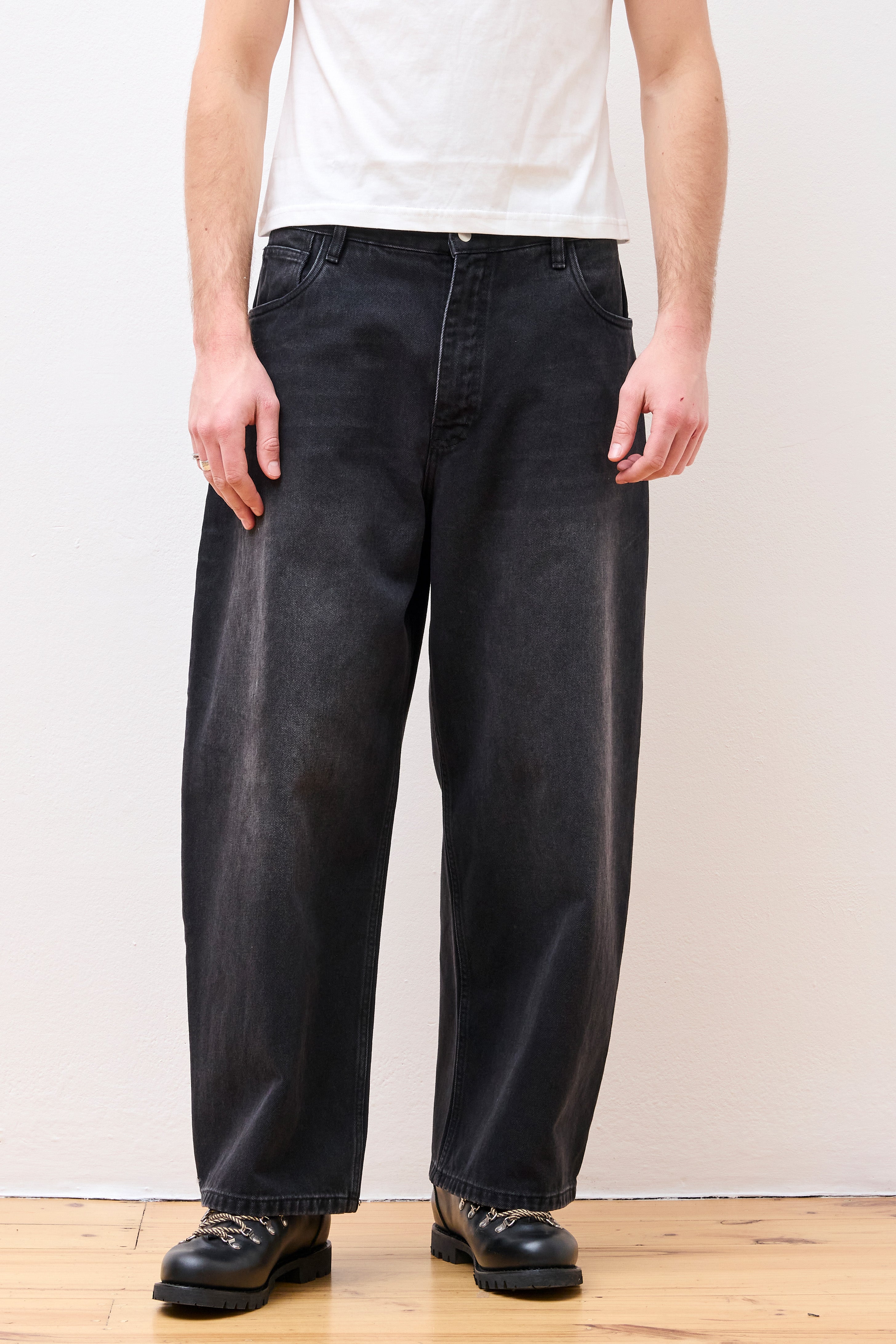 Paolo Denim Pants Washed Black