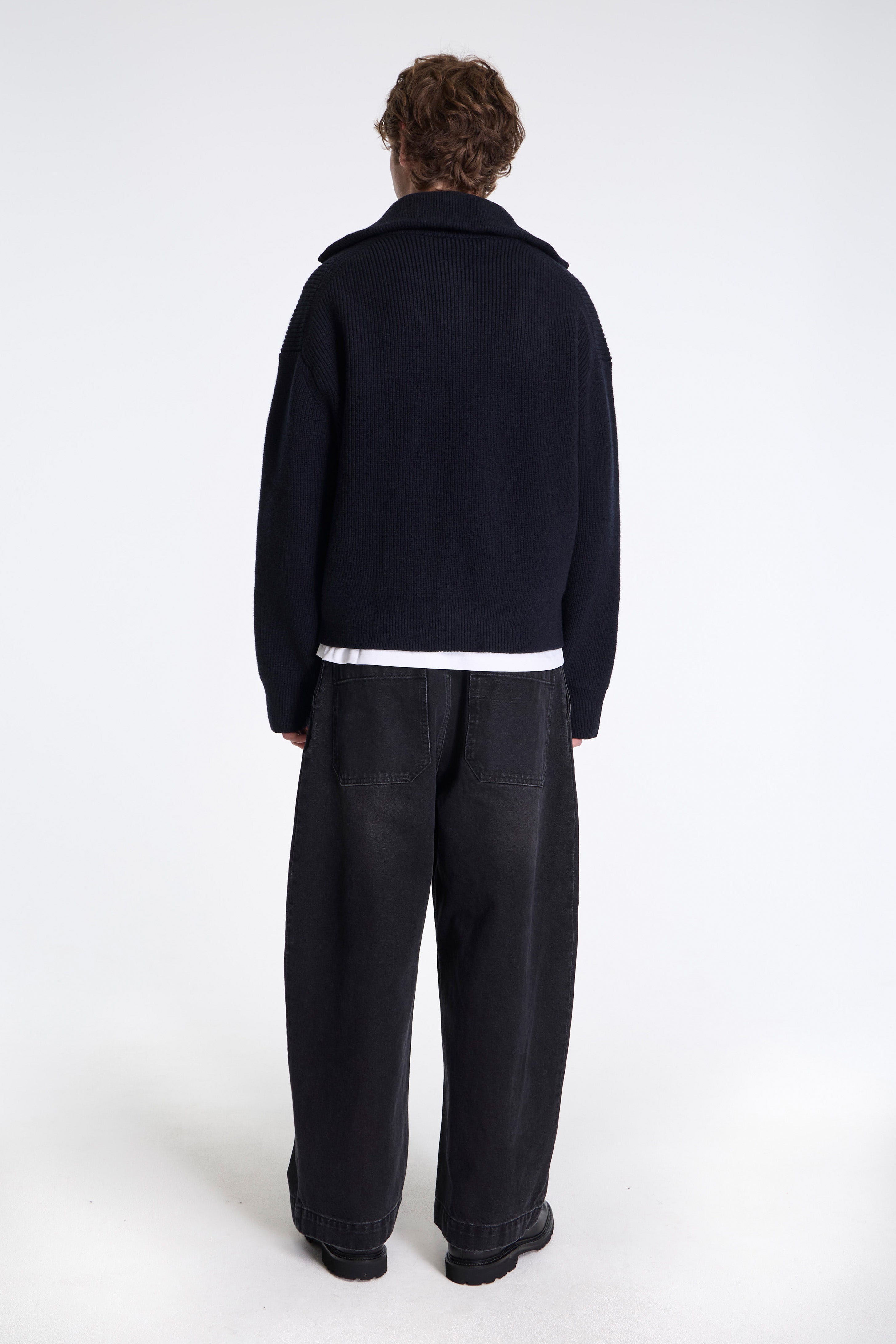 Sandos Merino Wool Knit Darkest Navy